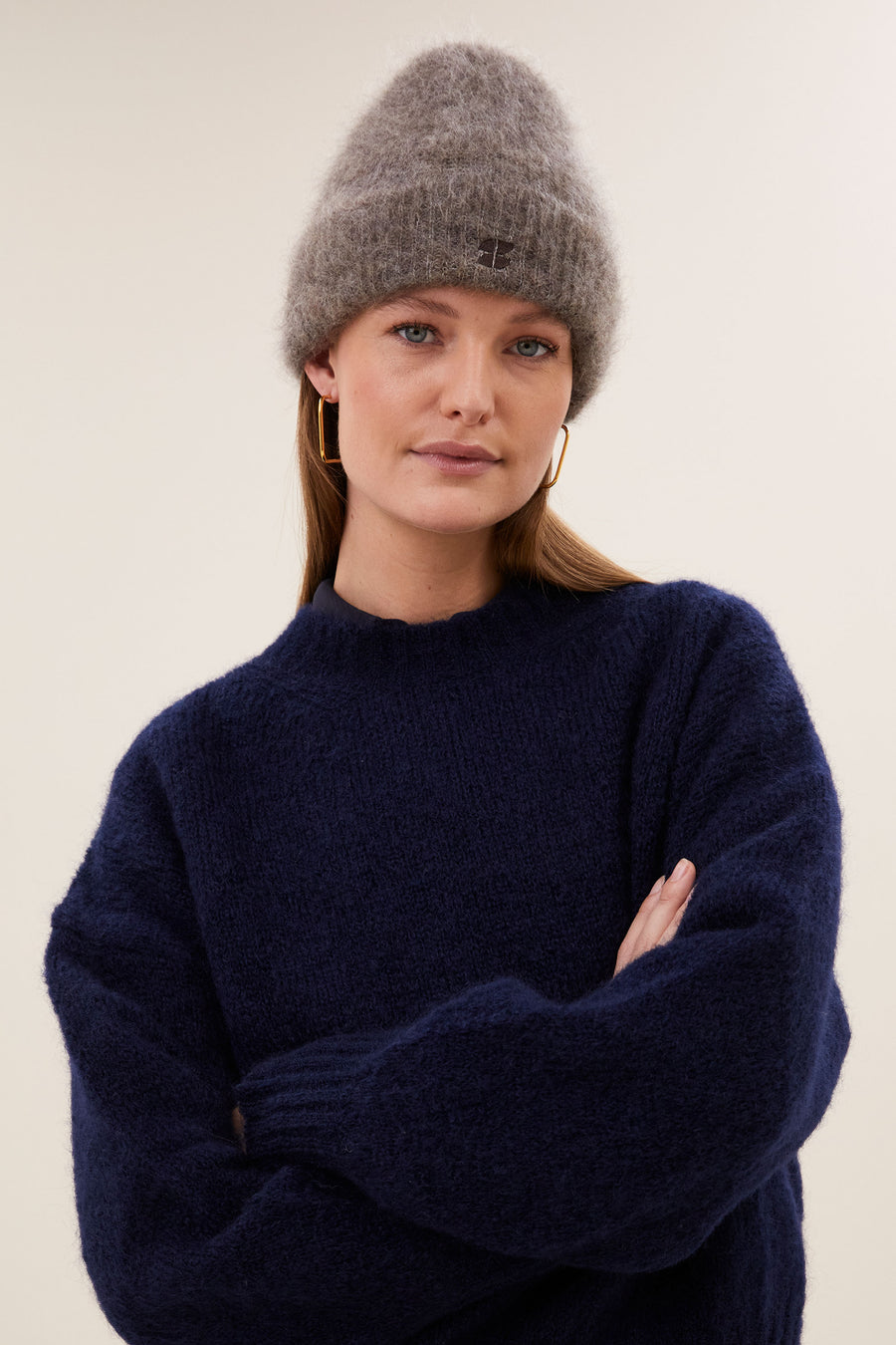 logo norton beanie | dark biscuit