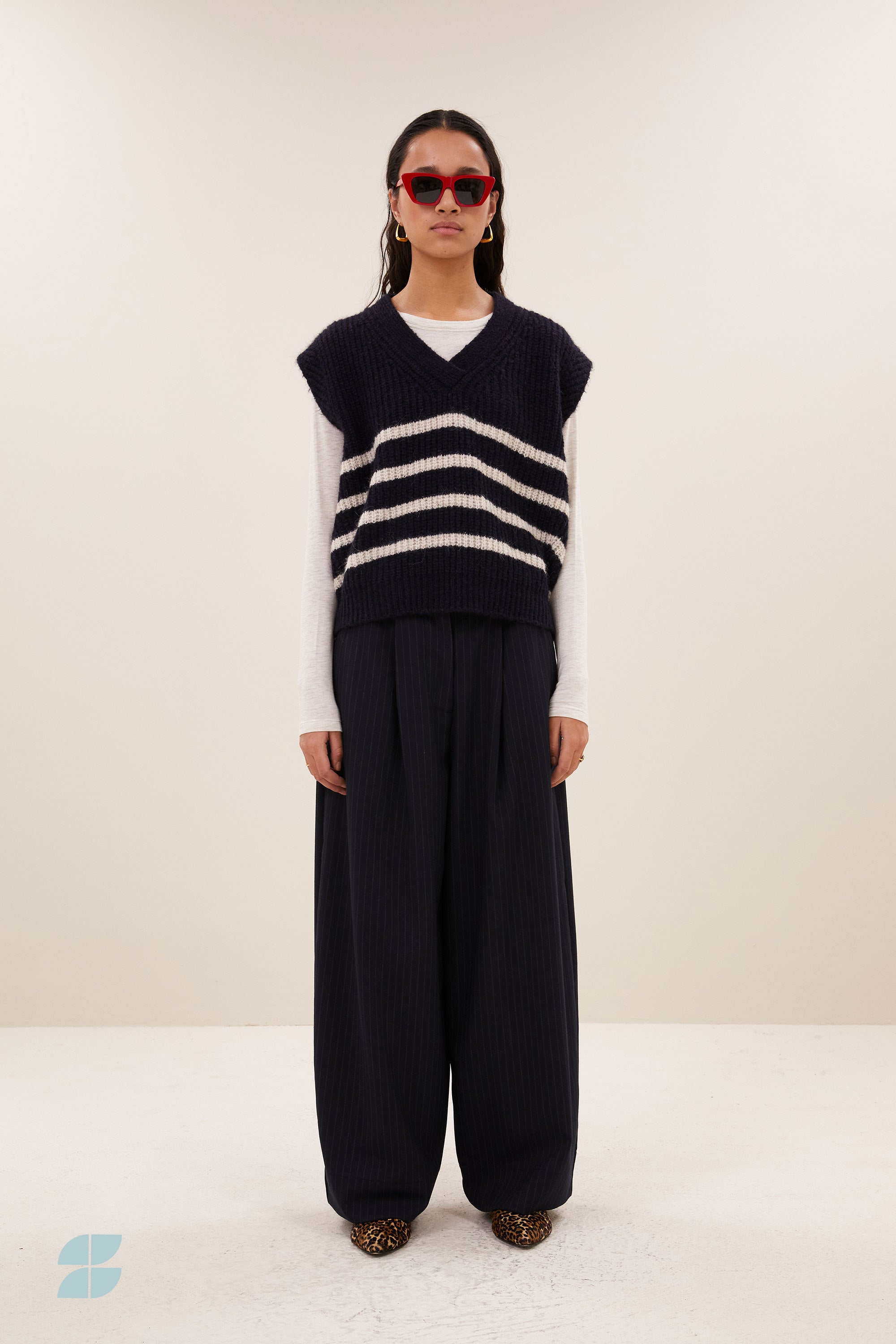 lune spencer | midnight marine stripe