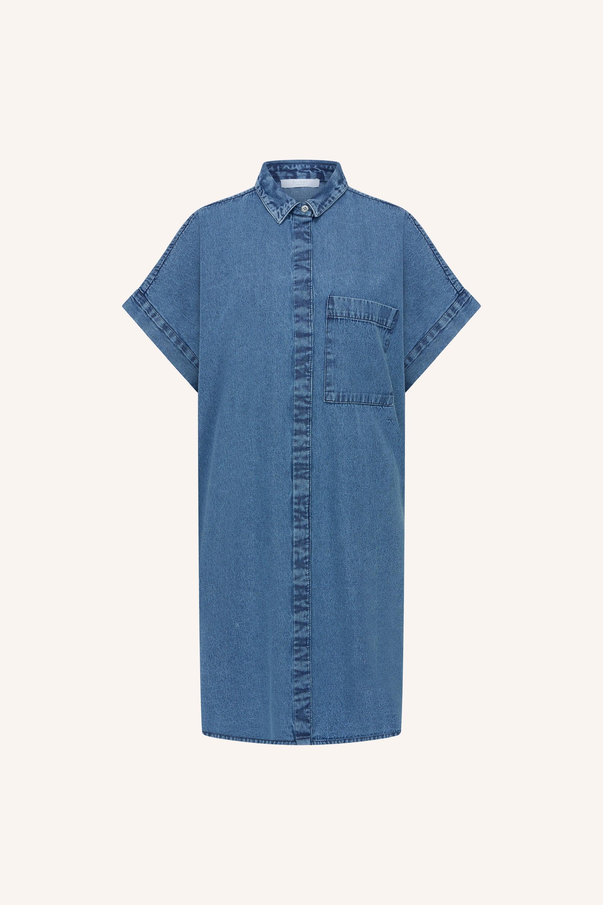 dress-hella denim dress medium denim-by-bar-vooraanzicht