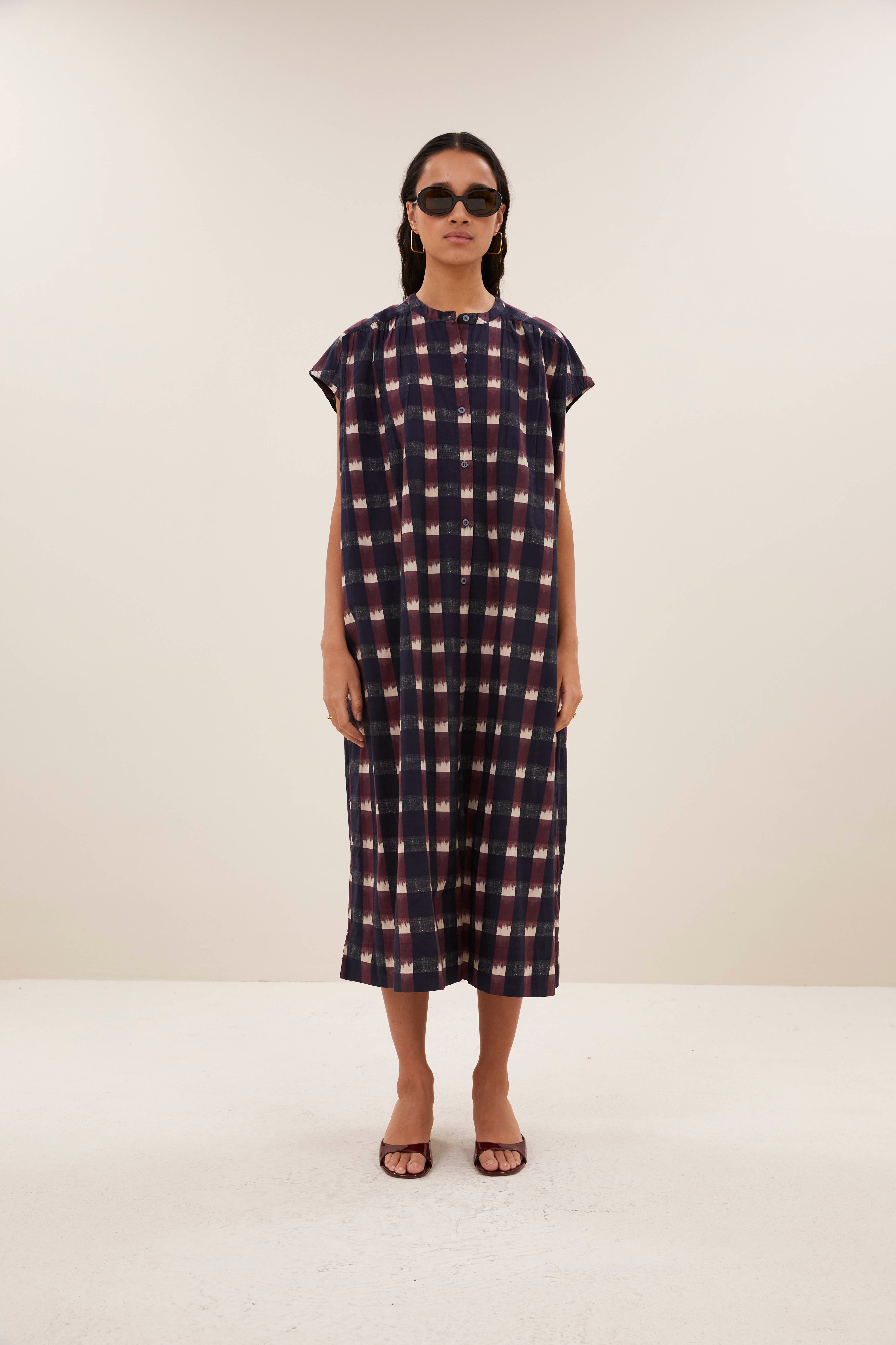 dress-nana ikat dress wine ikat print-by-bar-aanvullende foto