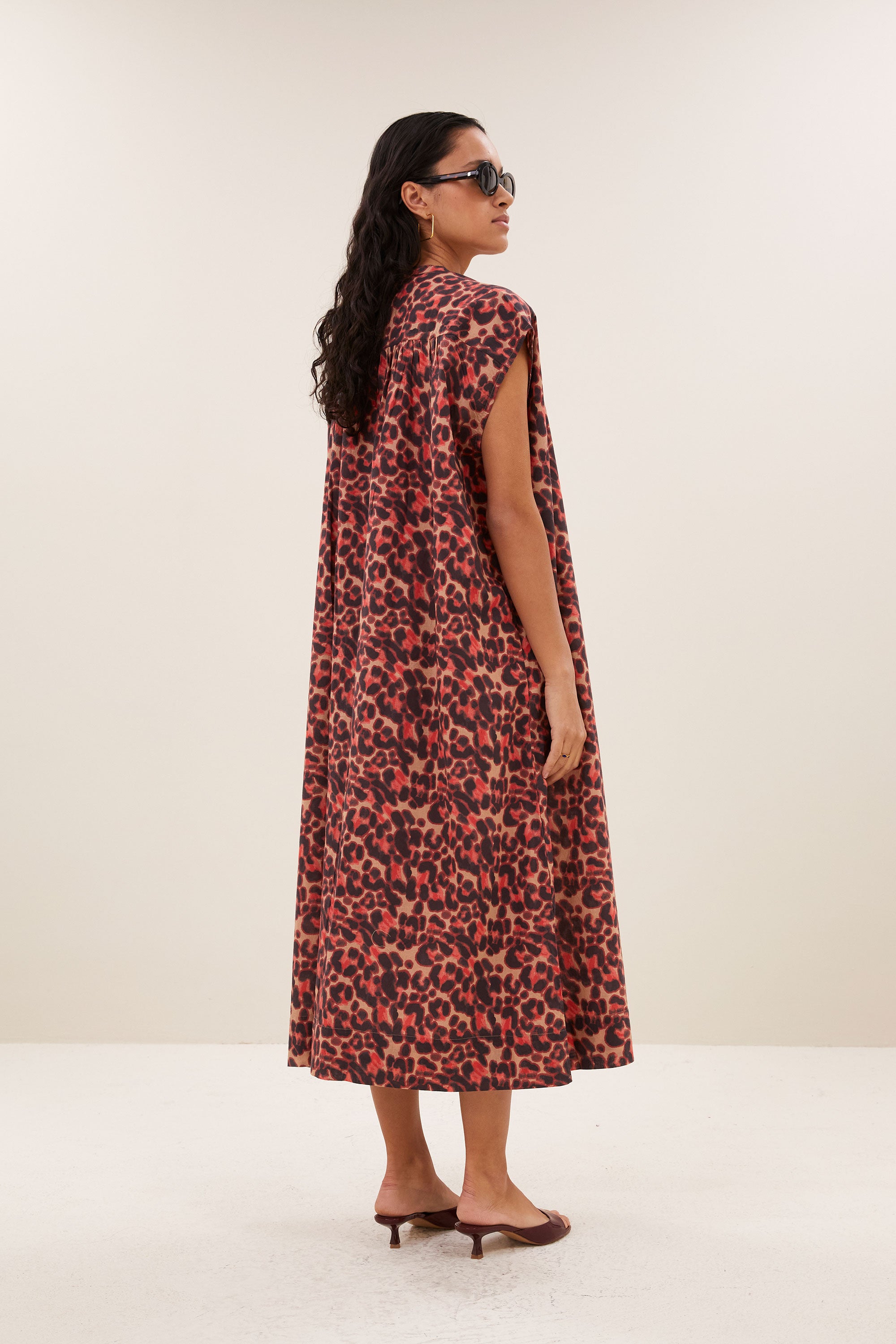 nana cheetah dress | cheetah blush