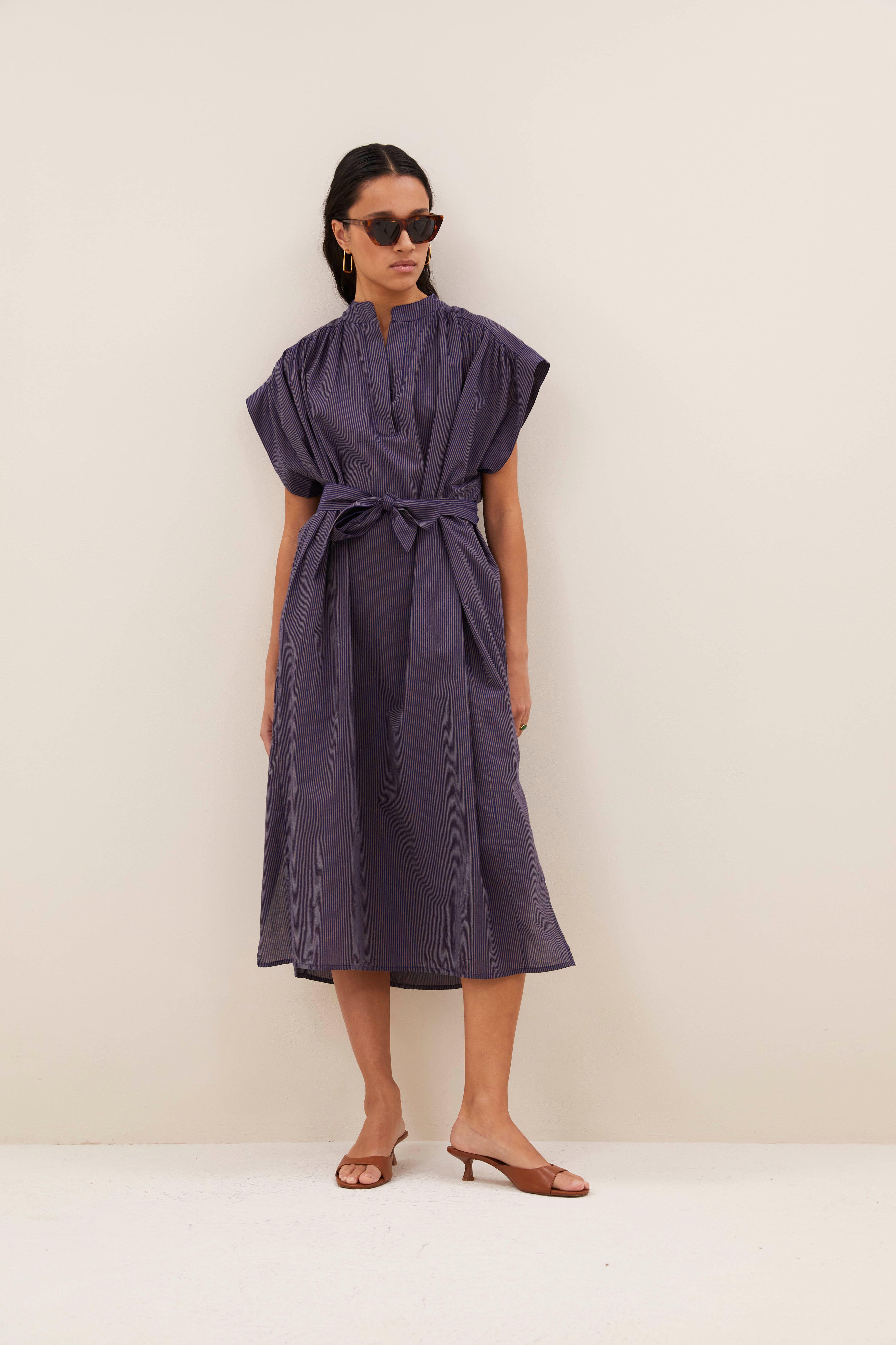 dress-nana stripe dress tulsi stripe-by-bar-vooraanzicht