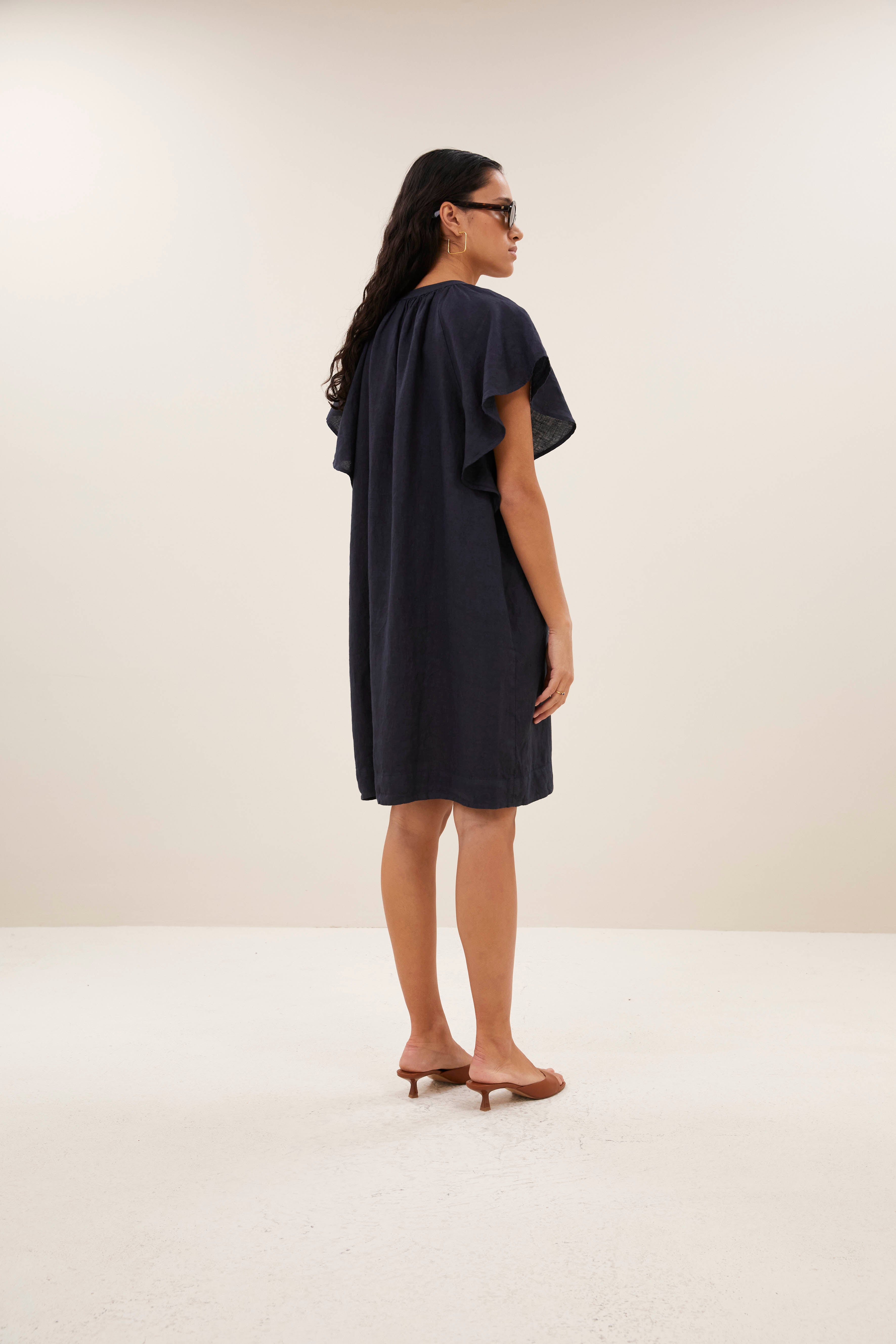 dress-vina linen dress midnight-by-bar-productfoto
