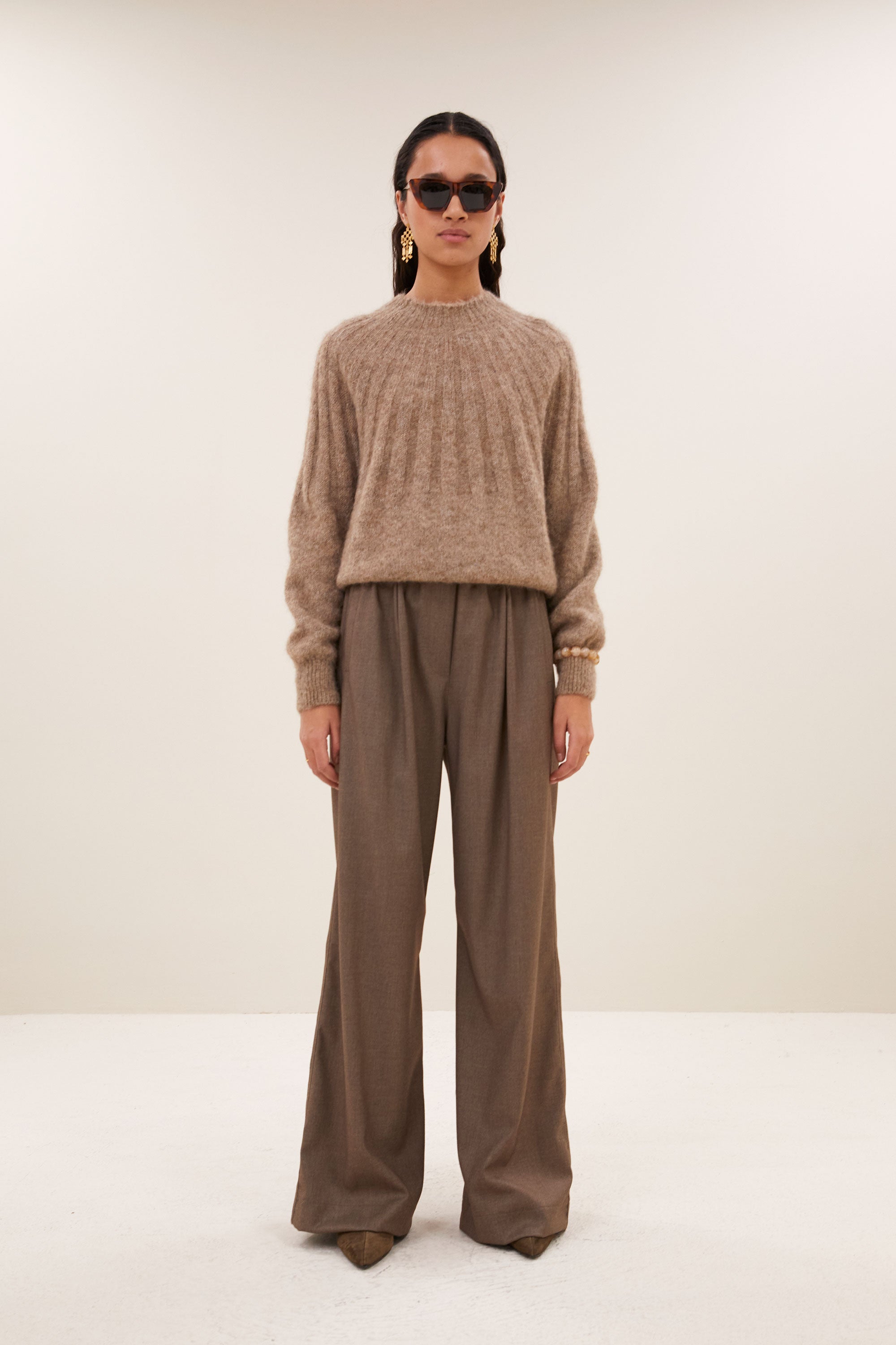 benji melange pants | biscuit melee