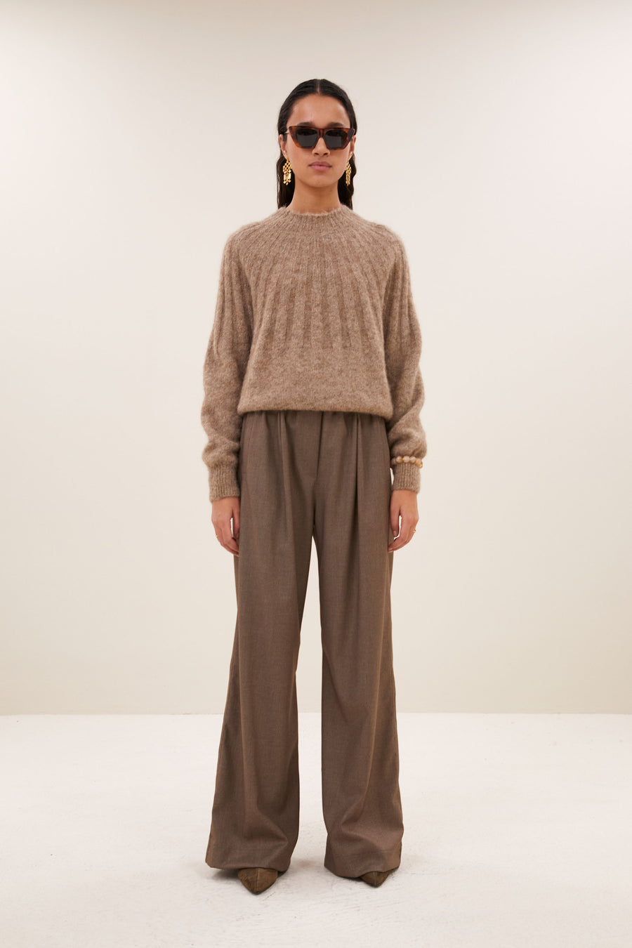 benji melange pants | biscuit melee