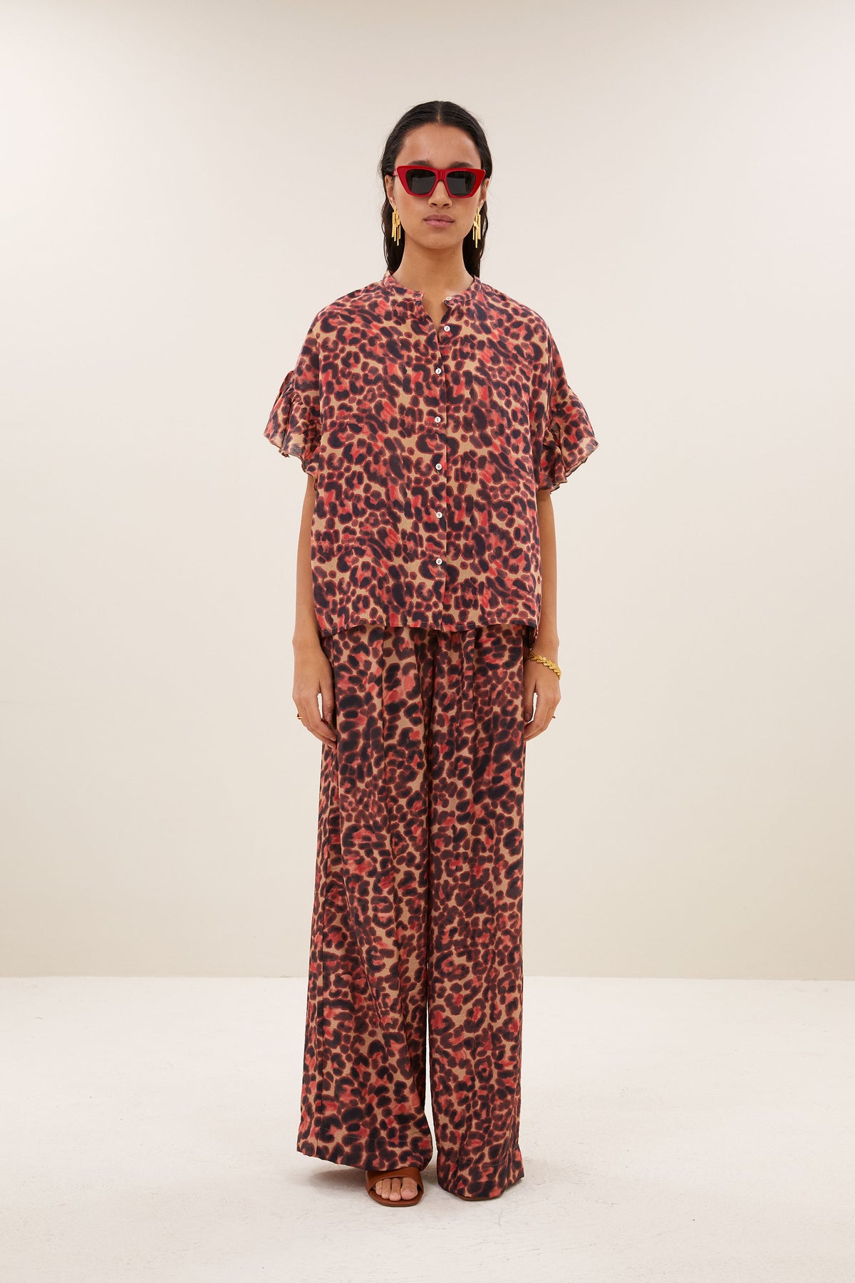 celin cheetah pants | cheetah blush