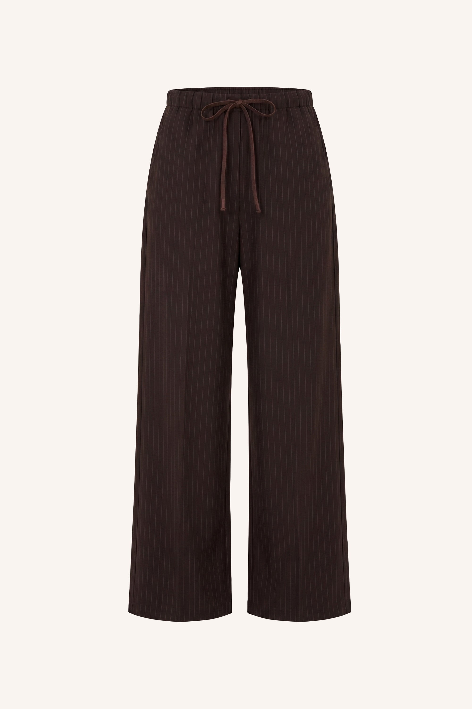 pelle pinstripe pants | brown pinstripe