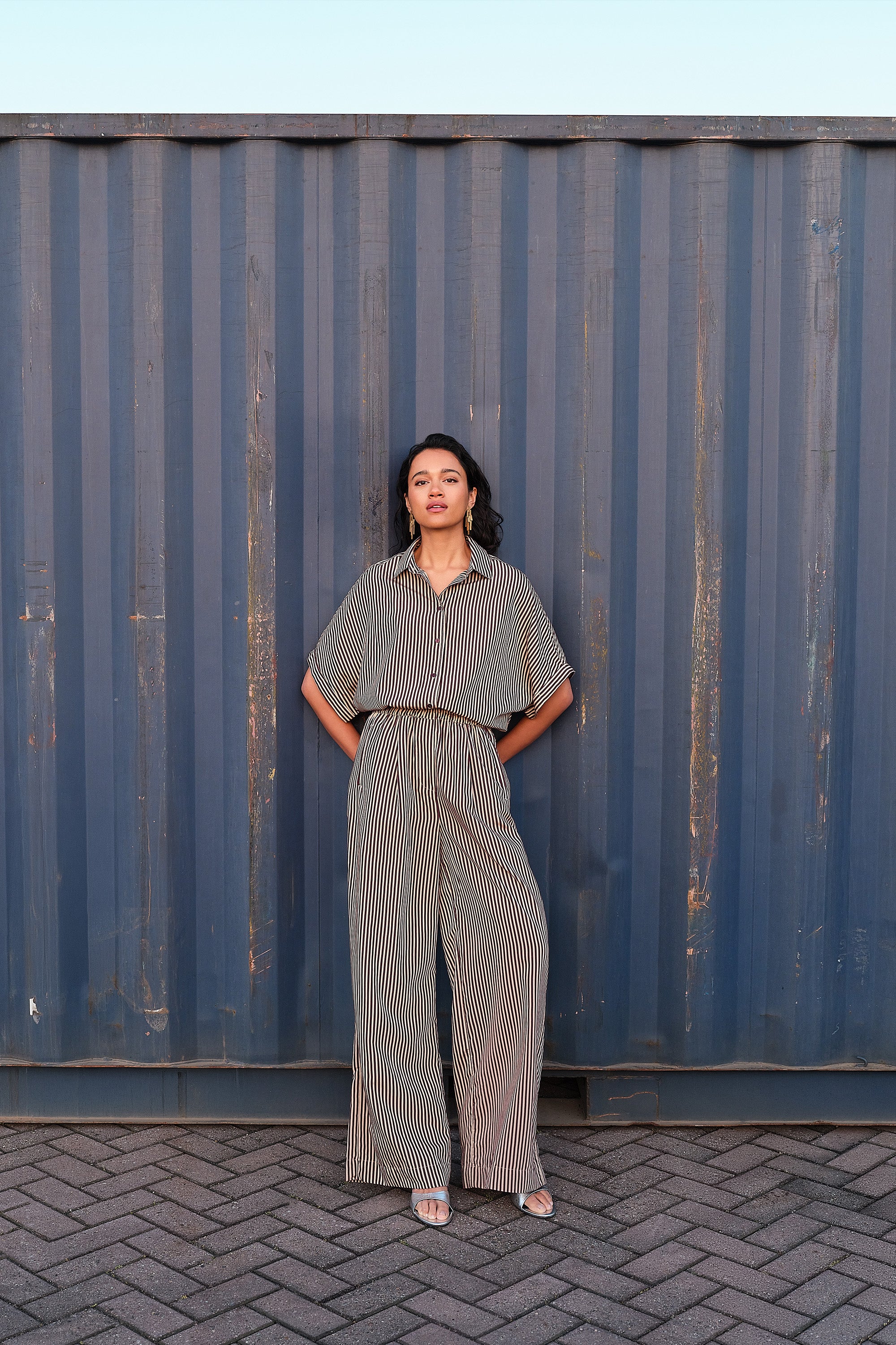 celin stripe pants | burgundy stripe