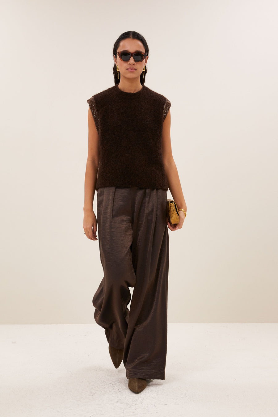 lodi metallic pants | bronze