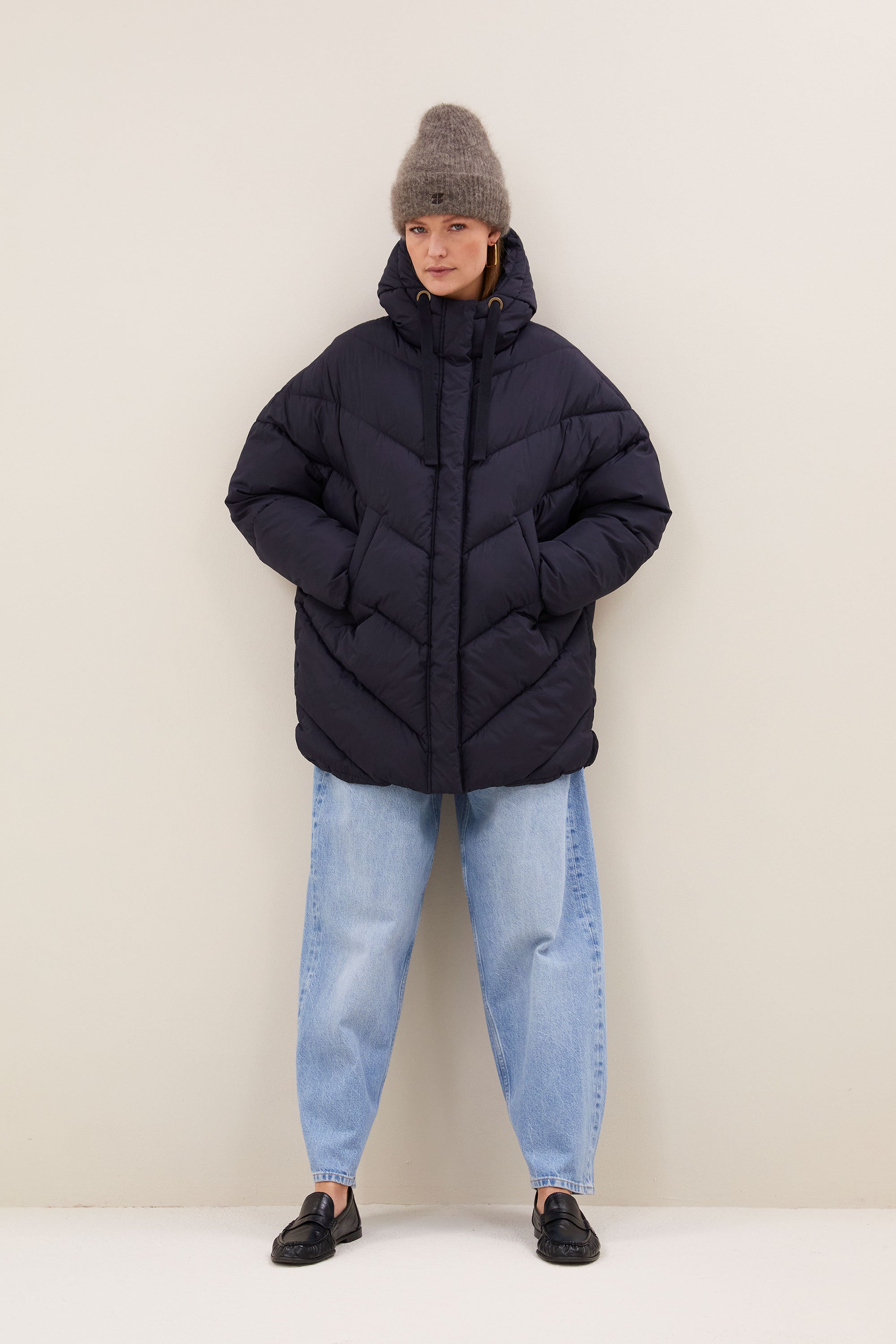 franky-jacket-midnight-all-time classic-gemaakt door weefspecialist-rits- en knoopsluiting-by-bar-extra