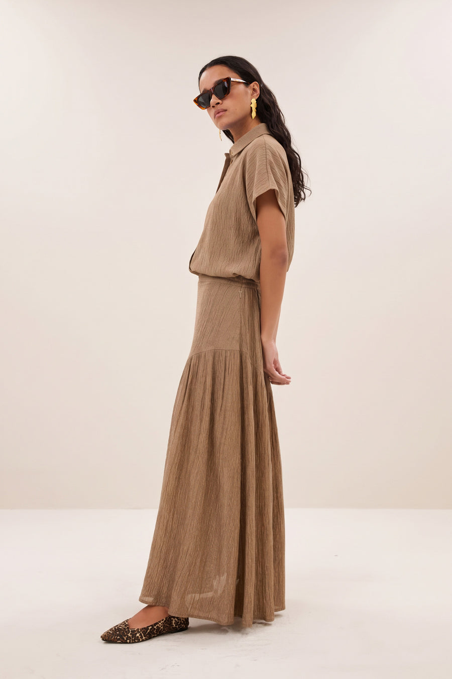 myra lurex skirt | gold