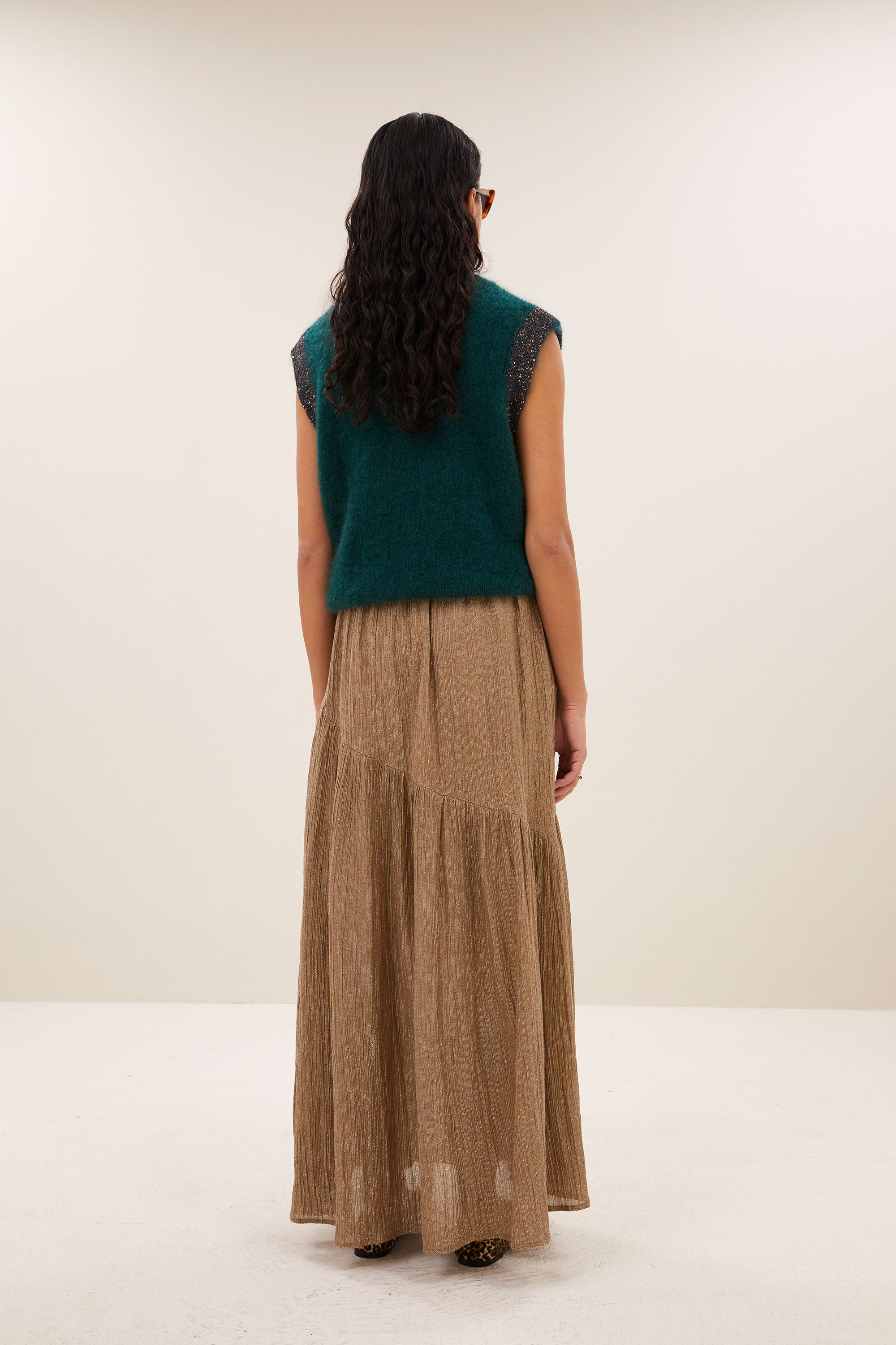 myra lurex skirt | gold