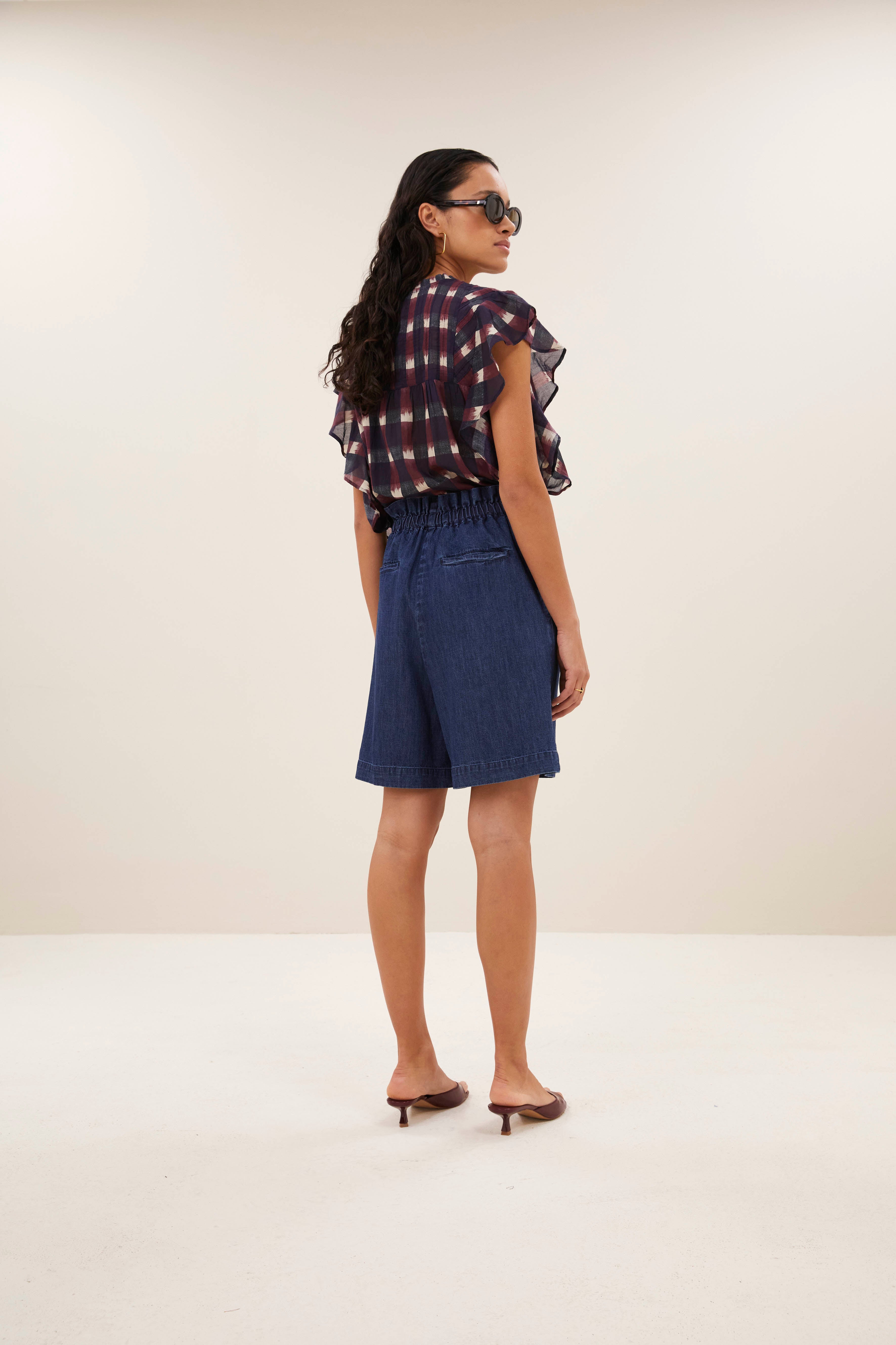 shorts-mack denim shorts dark denim-by-bar-achteraanzicht