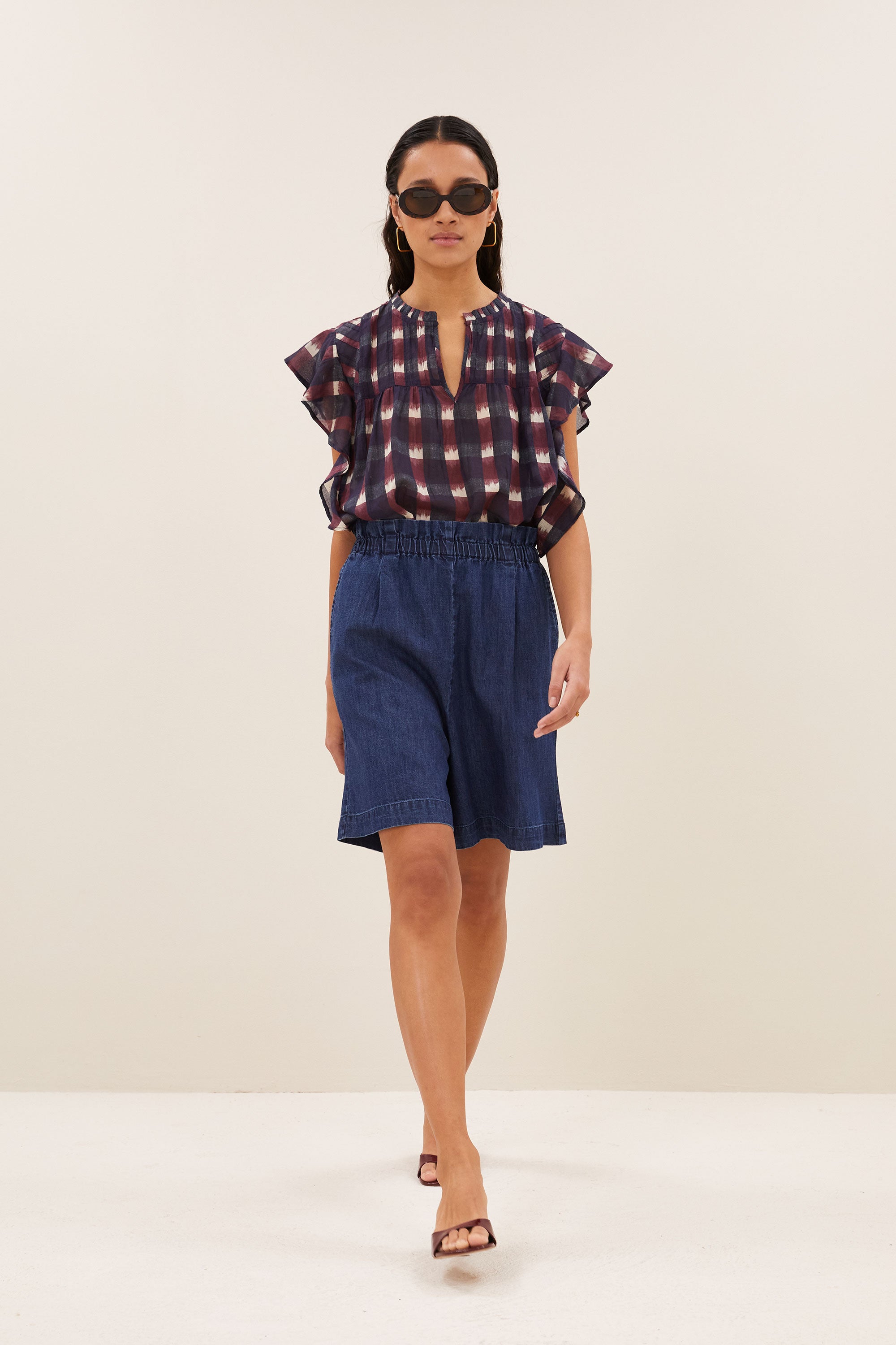 mack denim shorts | dark denim