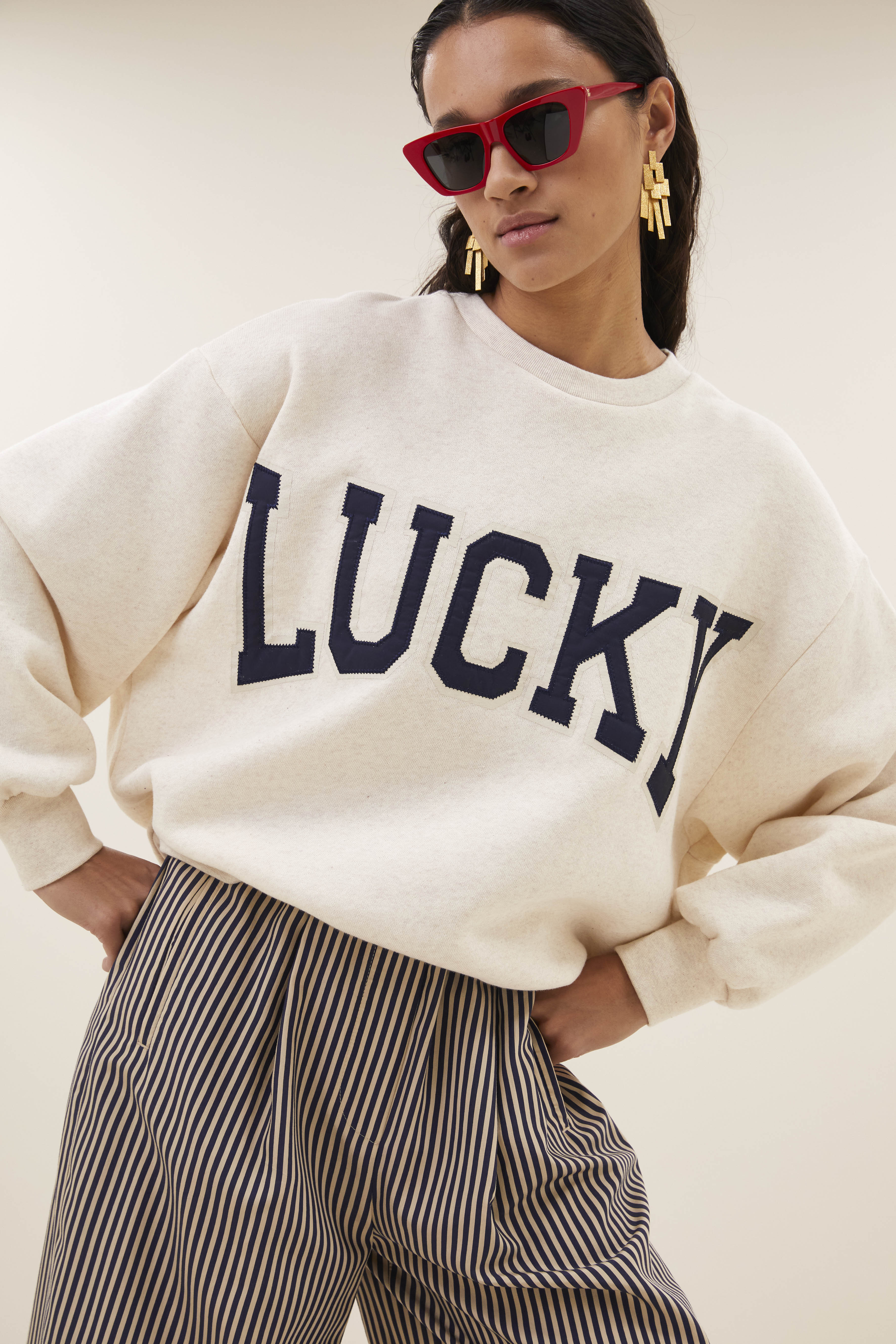sweater-lili patchwork sweater oyster melee-by-bar-aanvullende foto