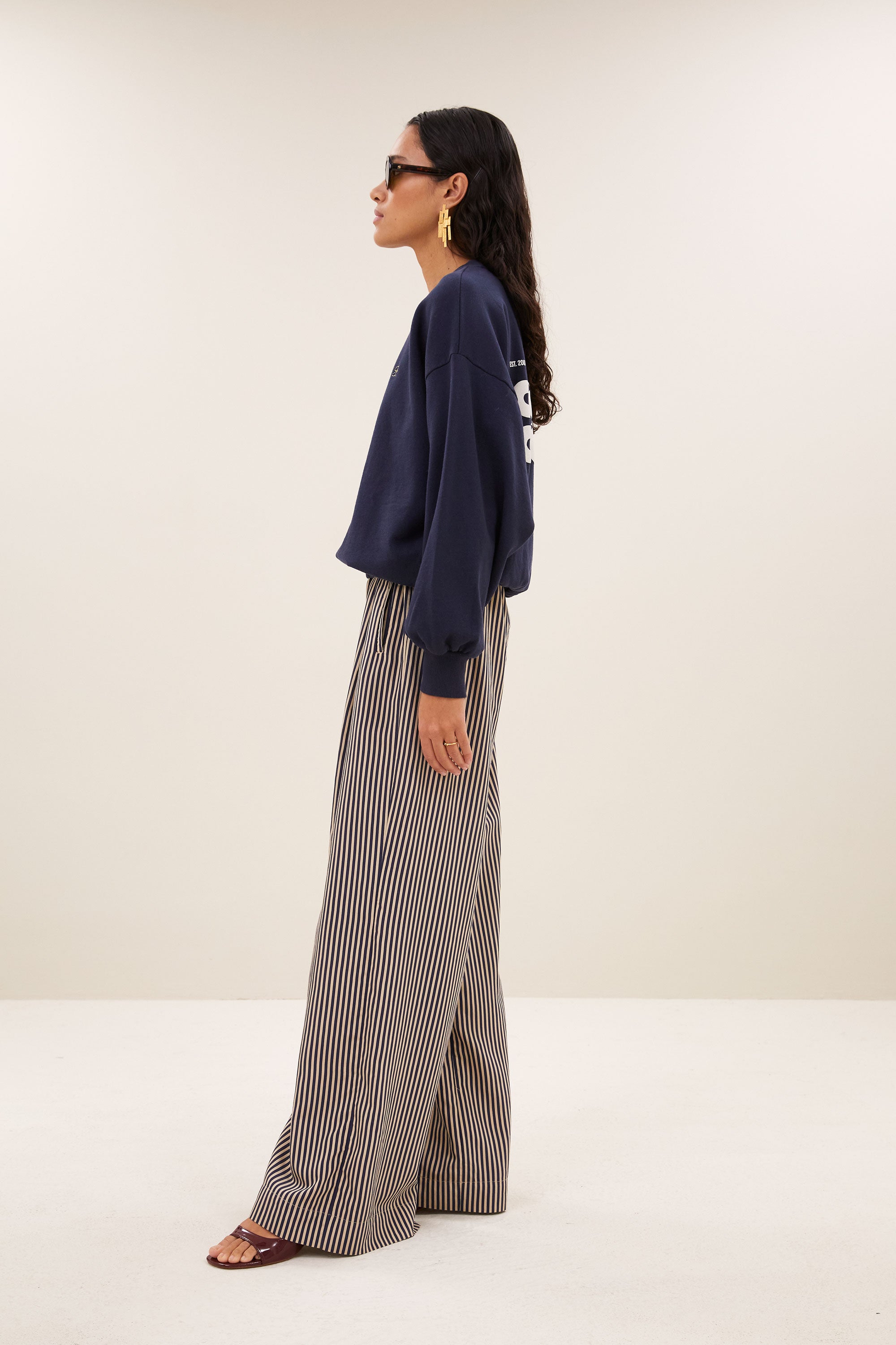 lili coast sweater | uniform blue