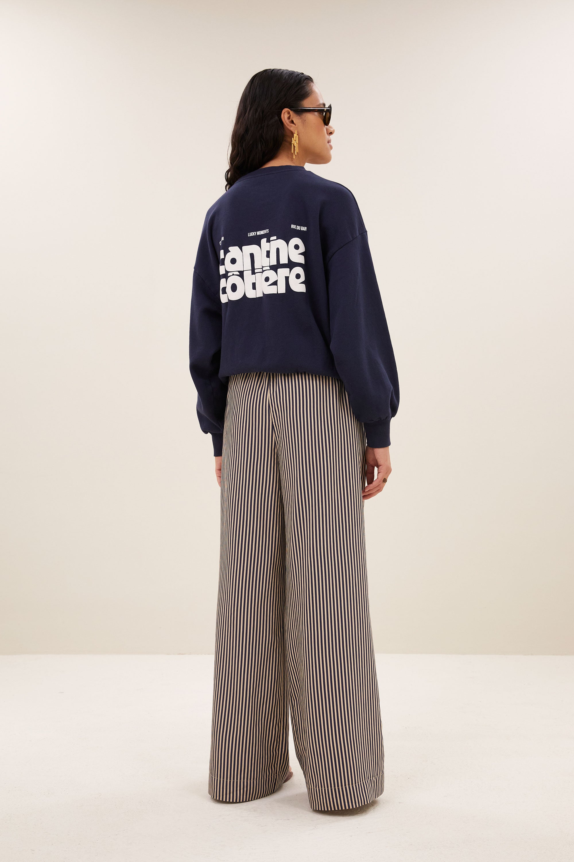 lili coast sweater | uniform blue