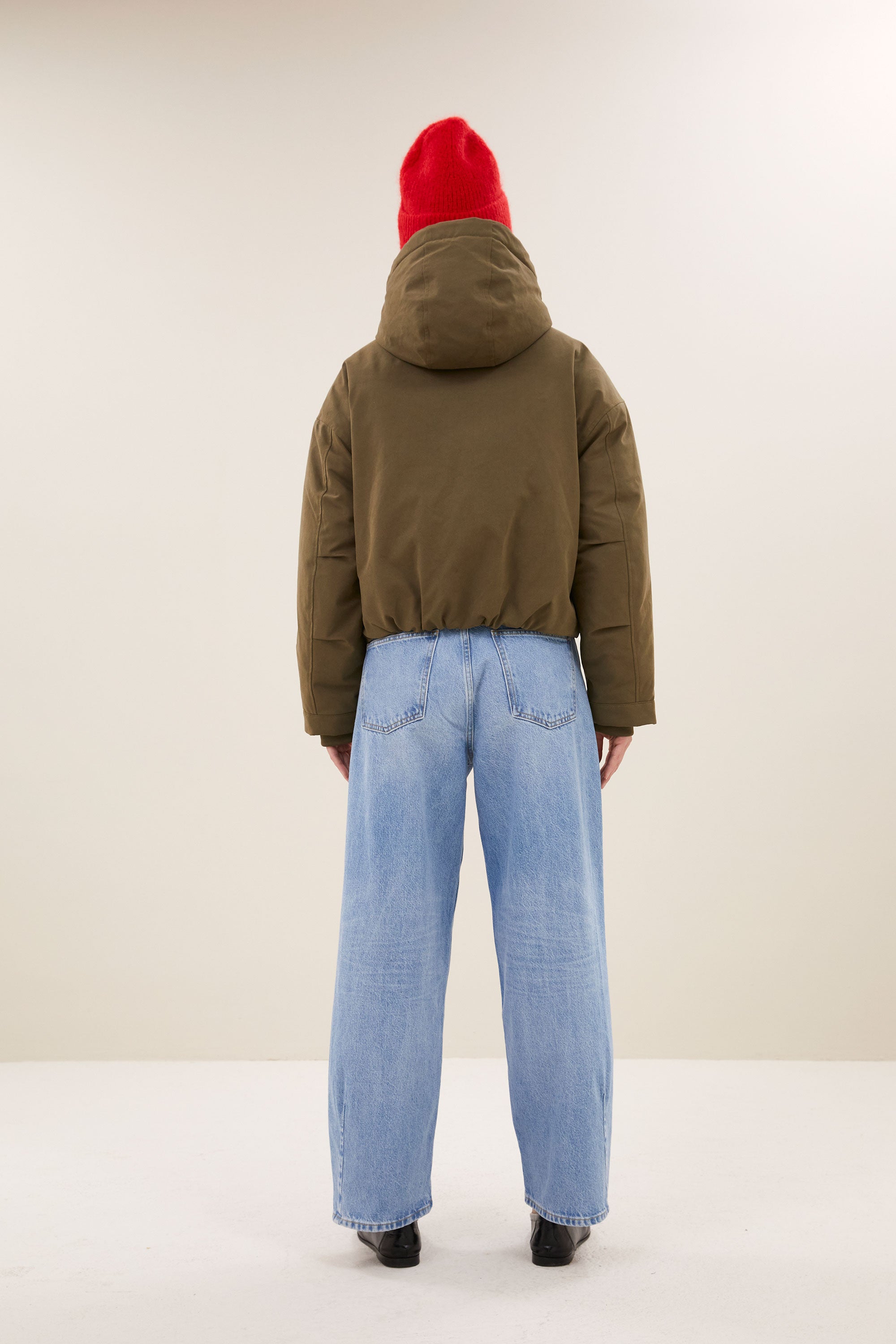 dean-jacket-forest-green-all-time classic-casual fit-rits- en knoopsluiting-by-bar-achteraanzicht