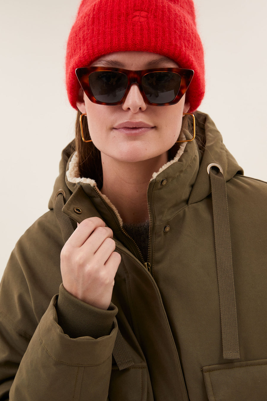 dean-jacket-forest-green-all-time classic-casual fit-rits- en knoopsluiting-by-bar-detail
