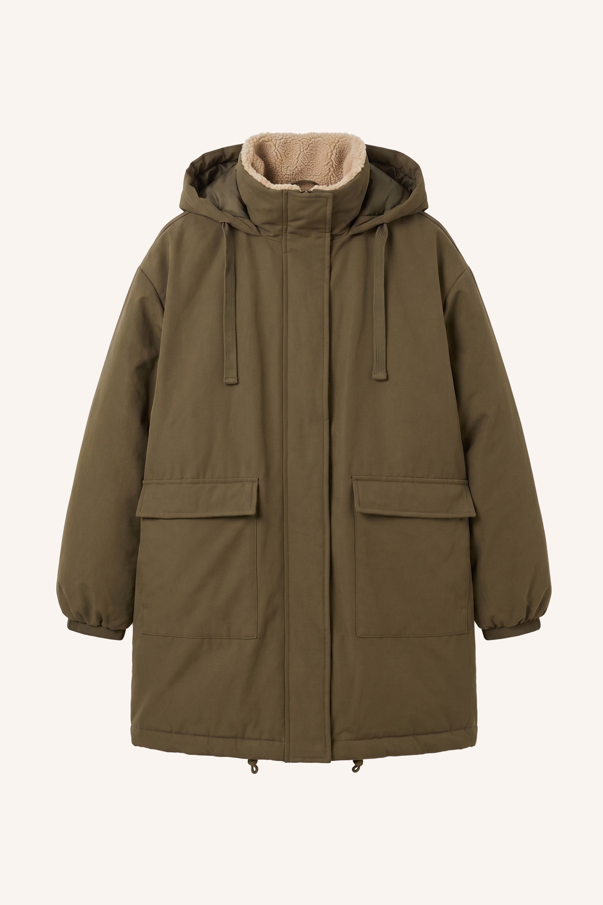 dean-long-parka-forest-green-all-time classic-hoge hals-rits- en knoopsluiting-by-bar-productfoto