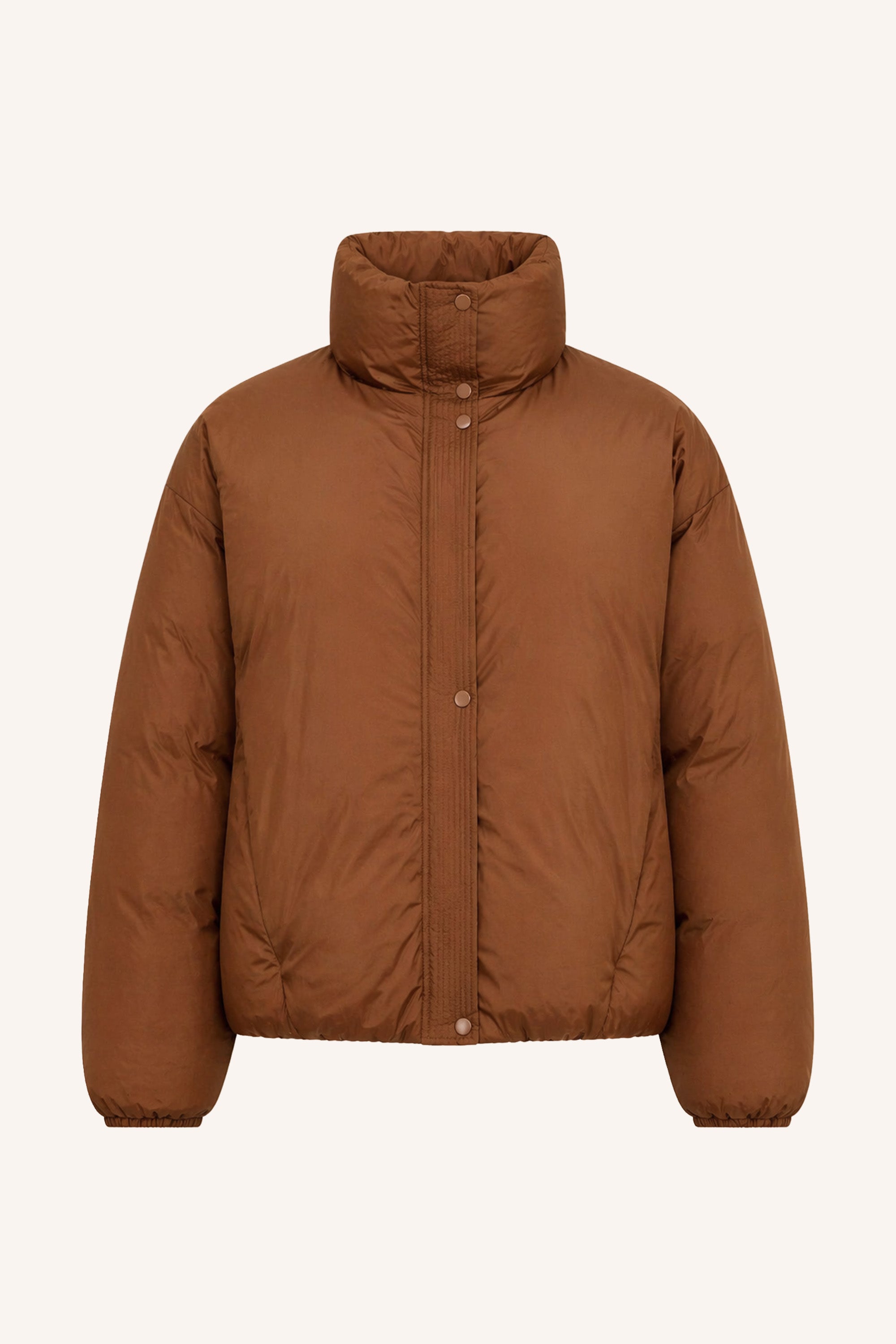 joy-jacket-hazel-hoge hals-gerecycled polyester-rits- en knoopsluiting-by-bar-productfoto
