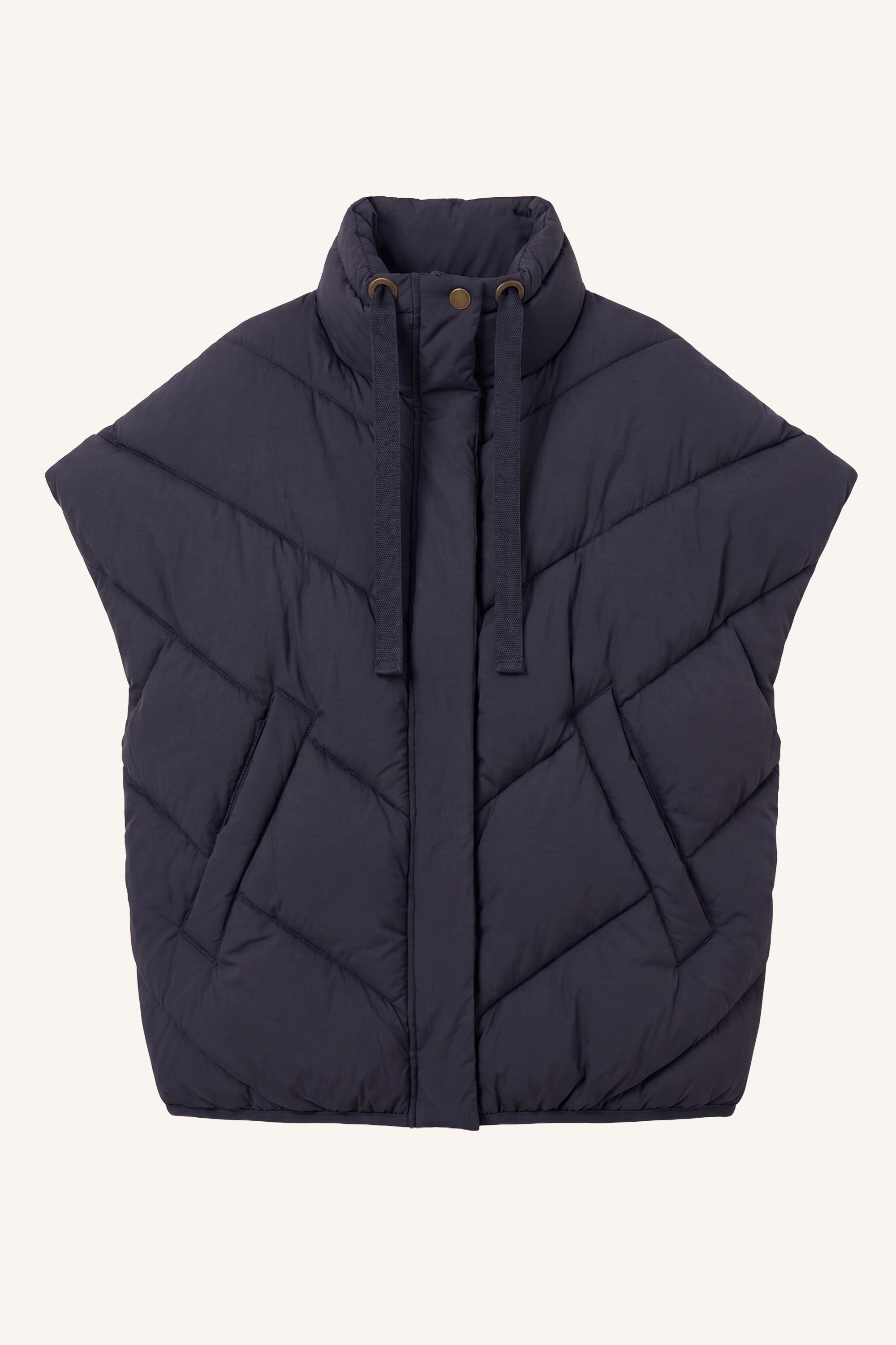 franky-sleeveless-jacket-midnight-all-time classic-gemaakt door weefspecialist-rits- en knoopsluiting-by-bar-productfoto