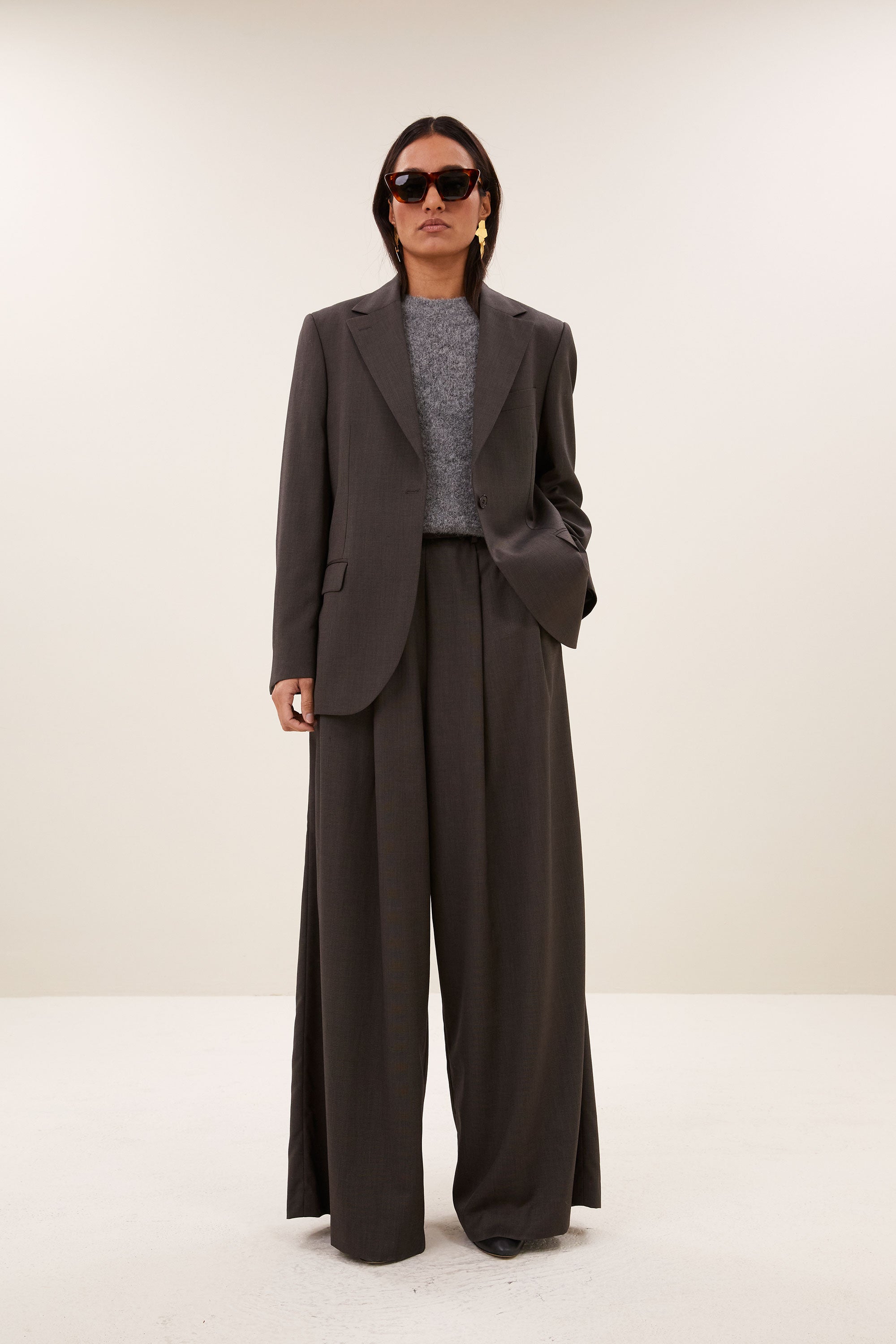 mikkel blazer | dark brown