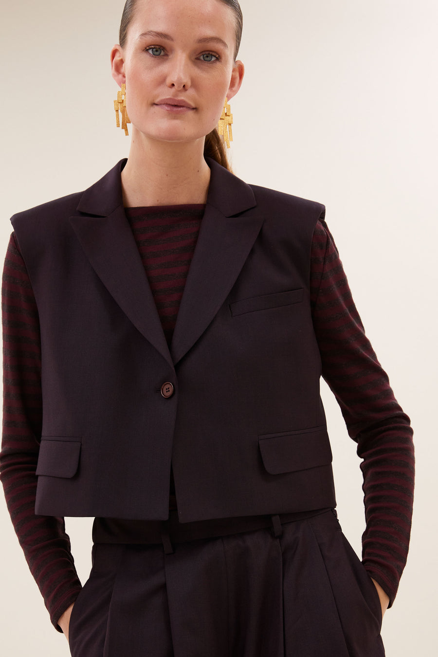 bobi gilet | dark wine