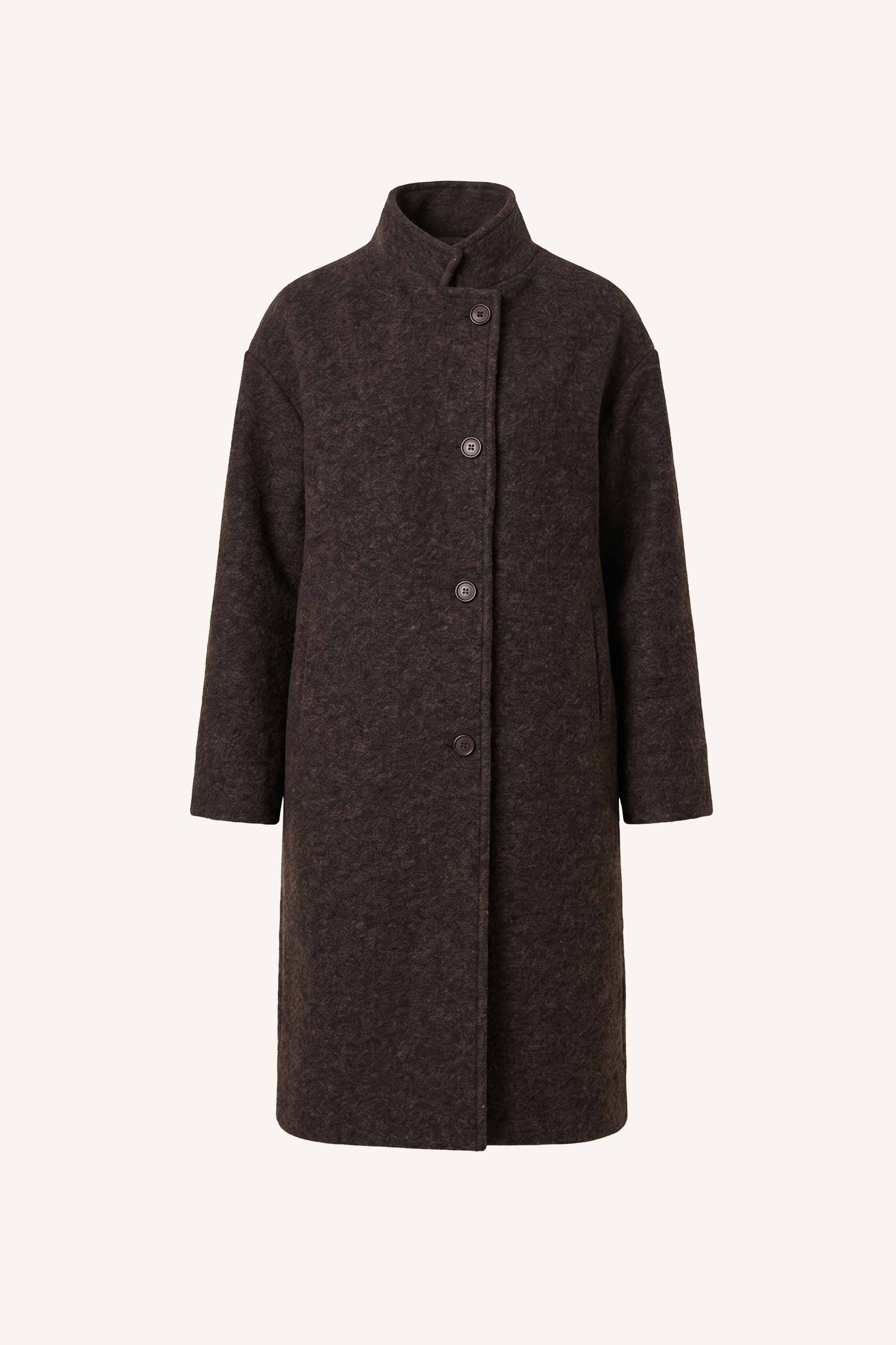 macy melange coat | brown melee