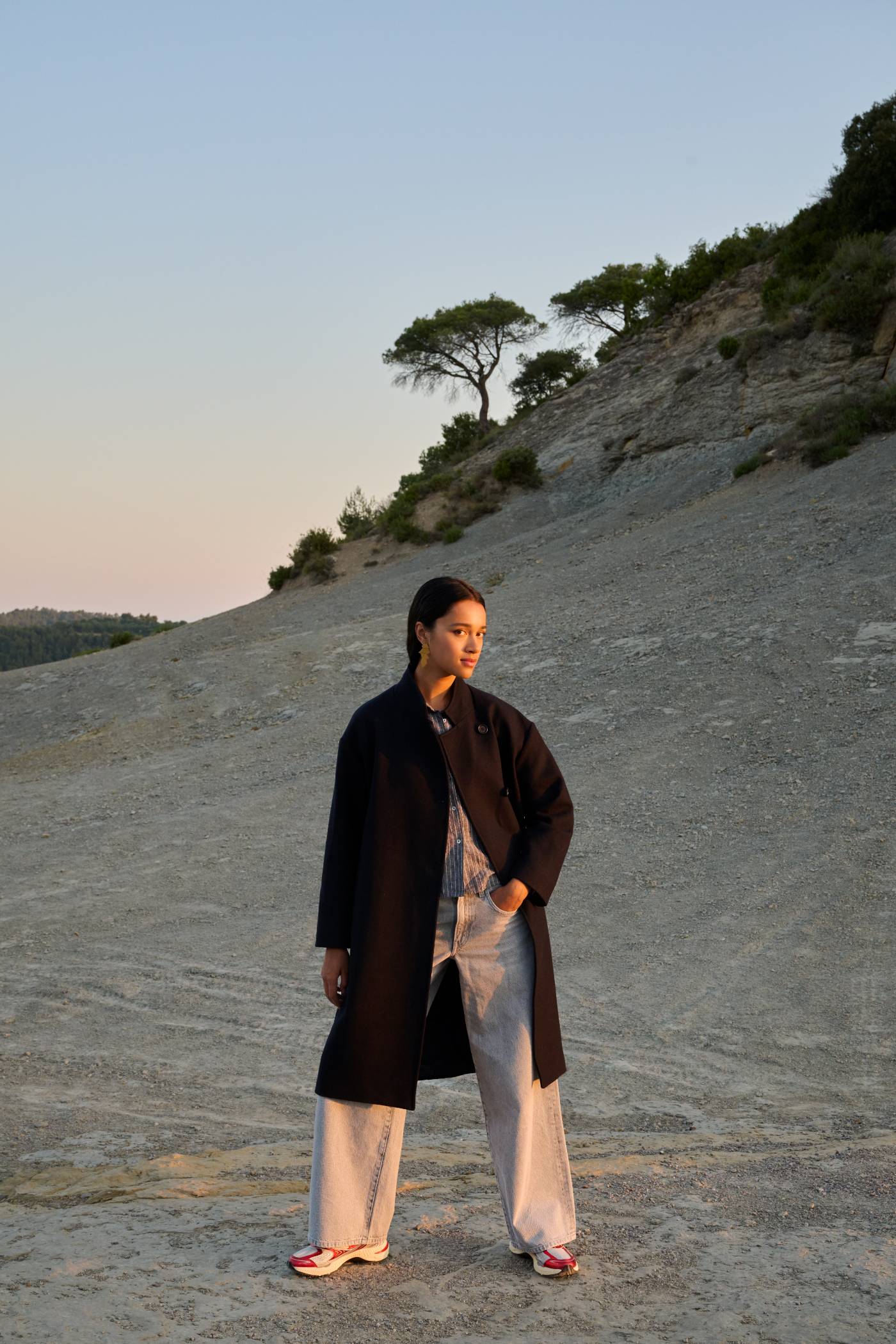 macy wool coat | midnight