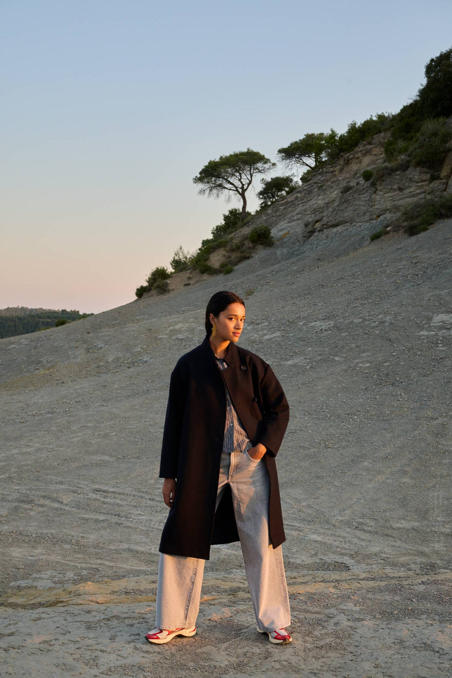 macy wool coat | midnight