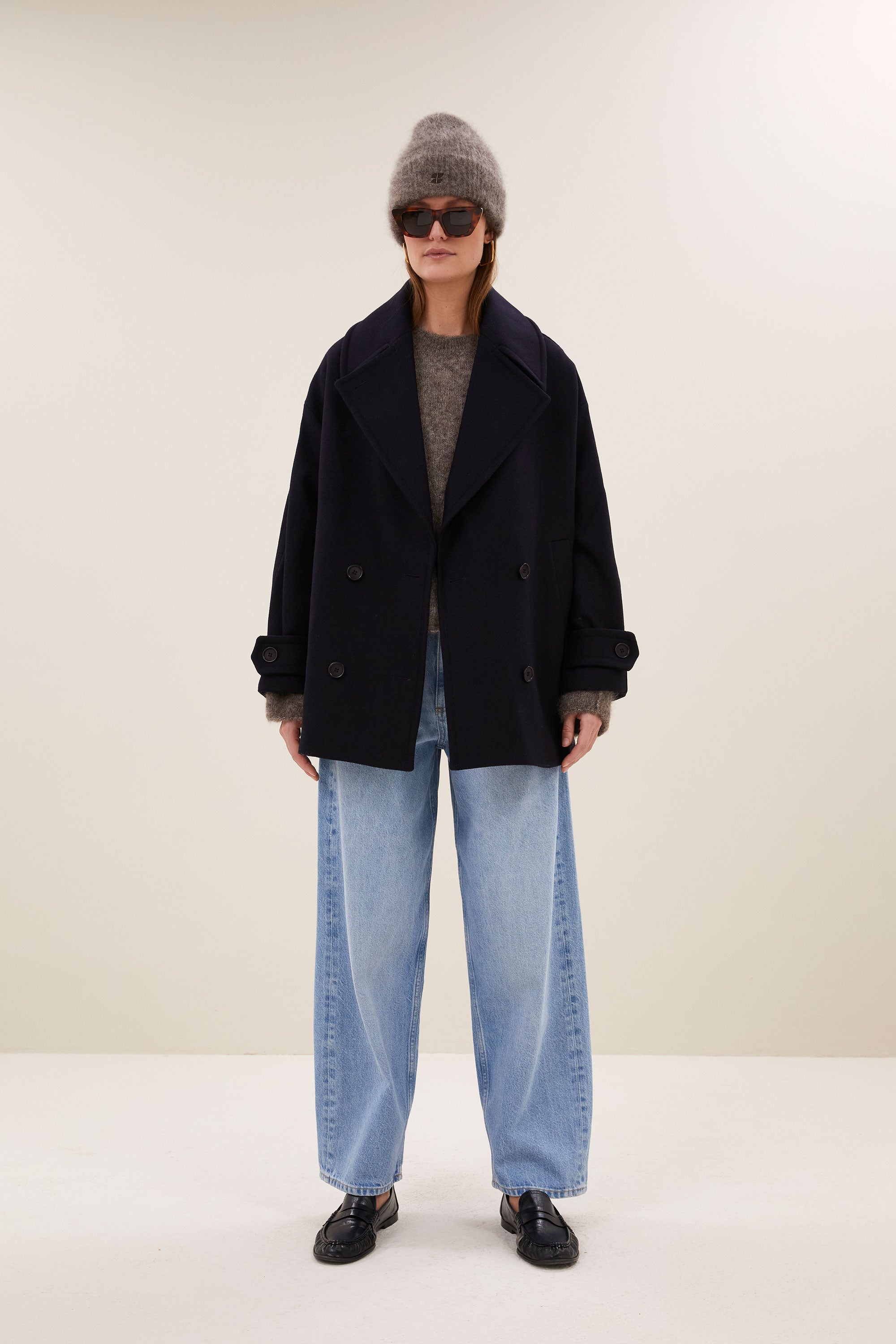 scott wool coat | midnight