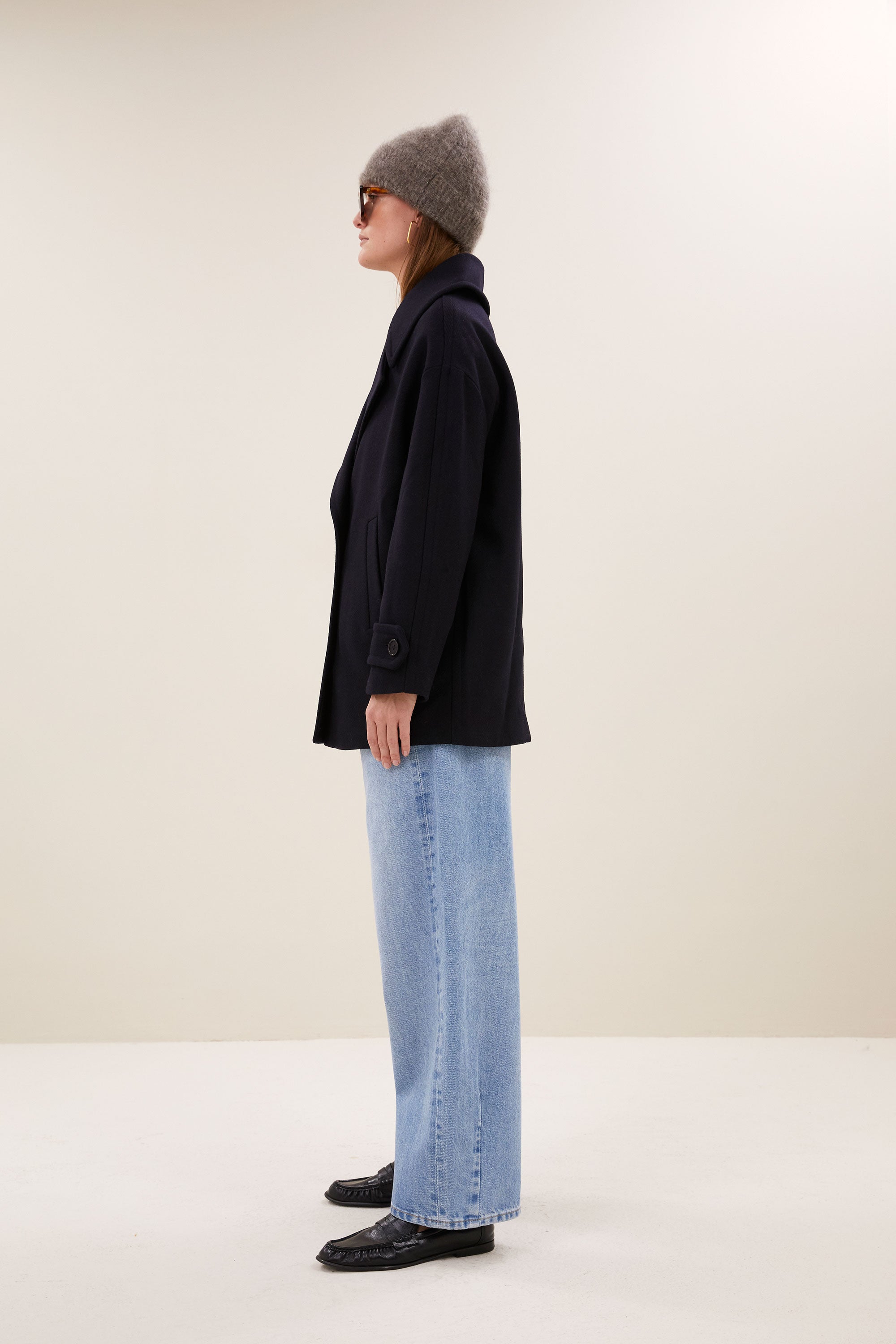 scott wool coat | midnight