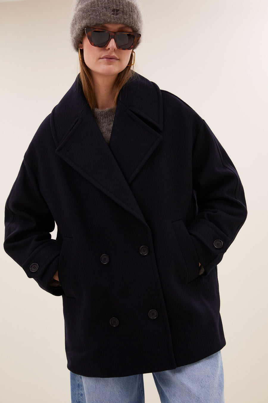 scott wool coat | midnight