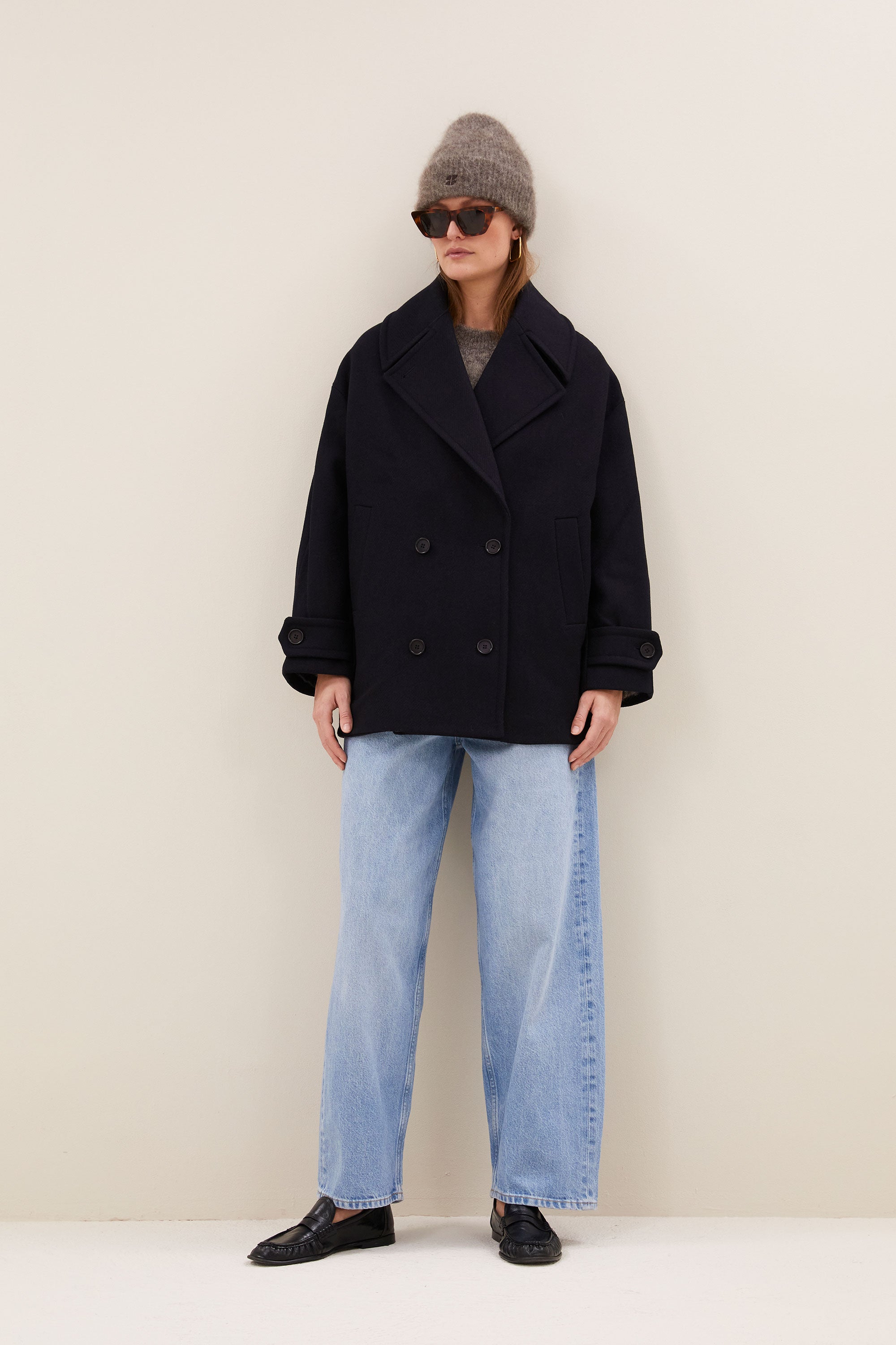 scott wool coat | midnight