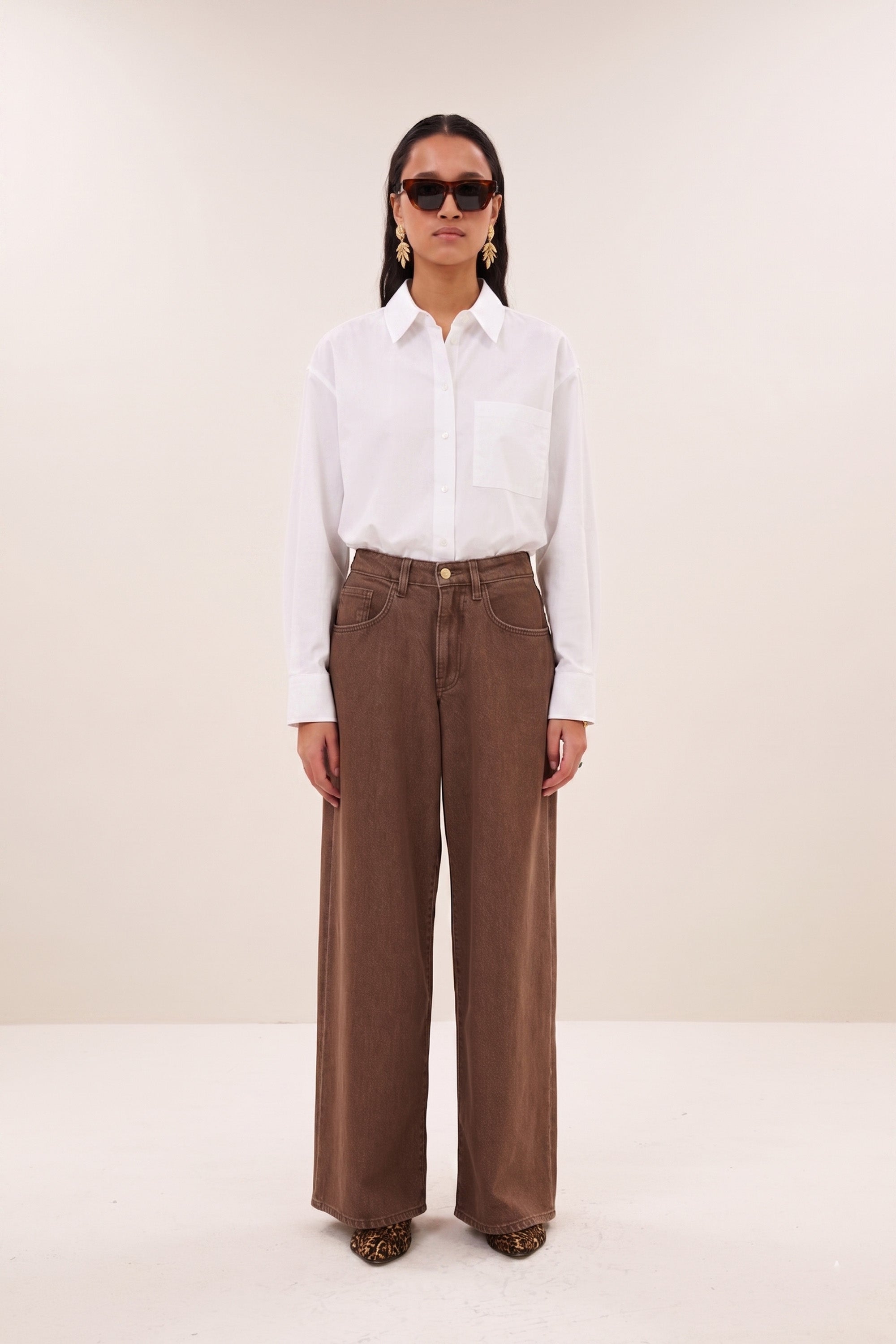 lise poplin blouse | white