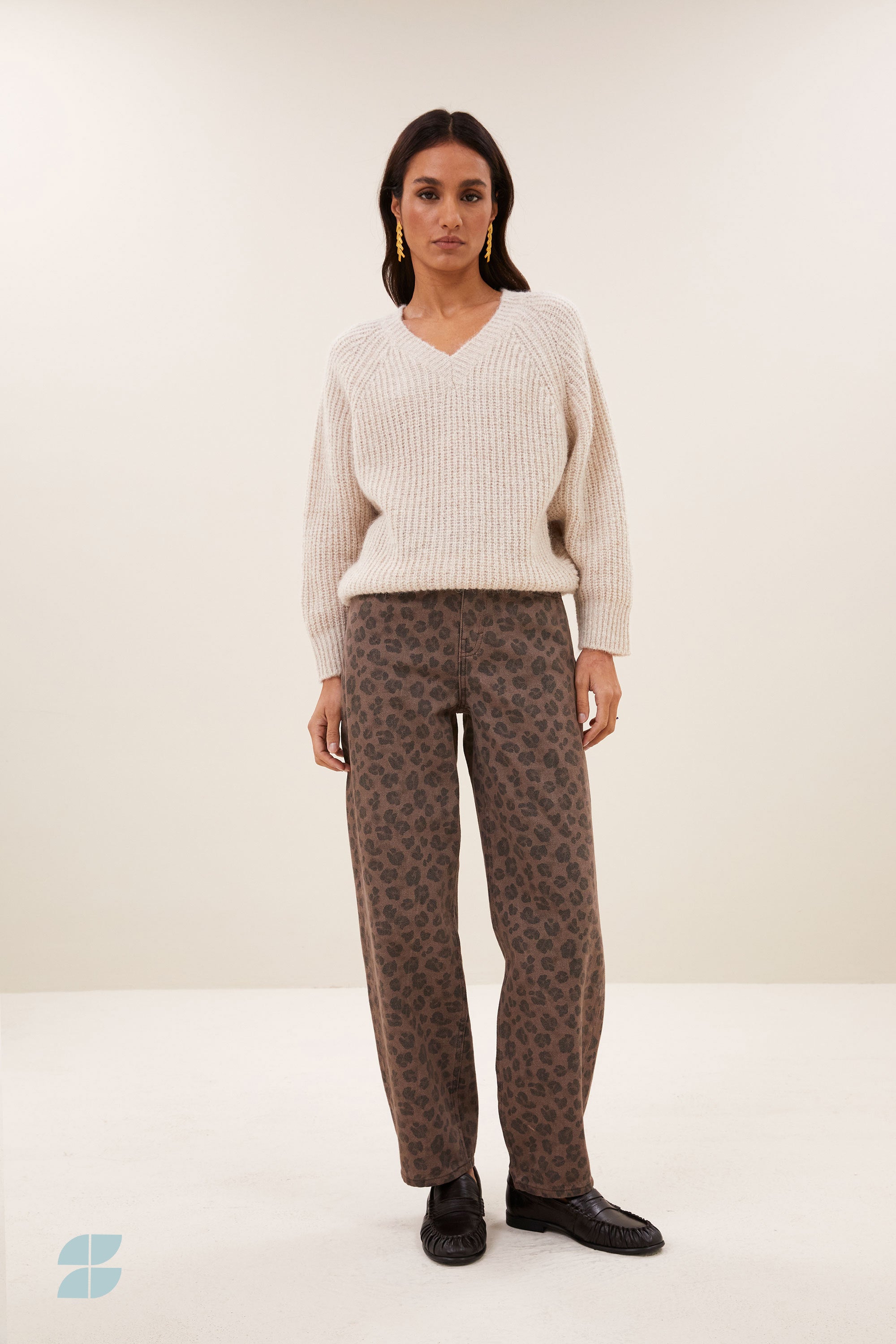 lew cheetah chocolate pants | chocolate brown