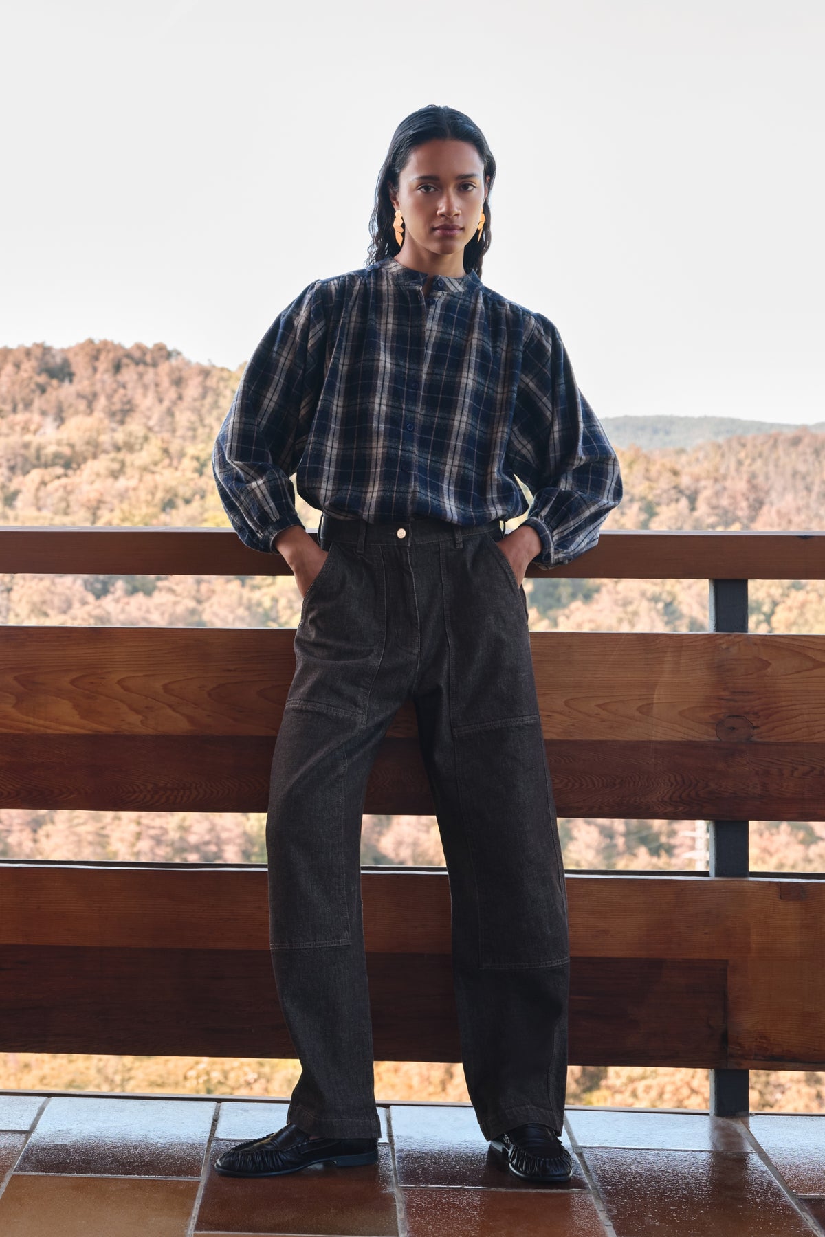 jenna worker jeans | dark brown