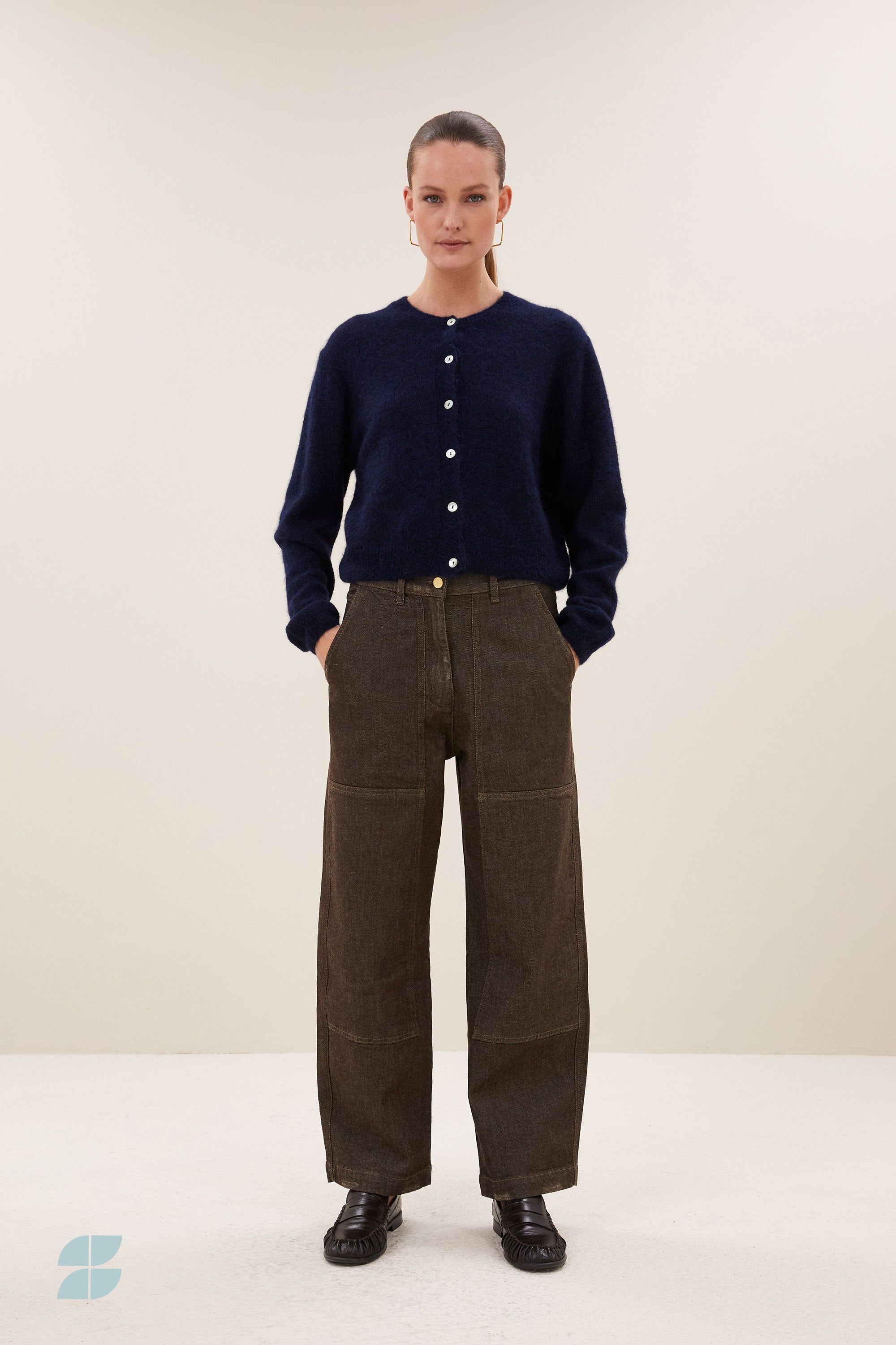 jenna worker jeans | dark brown