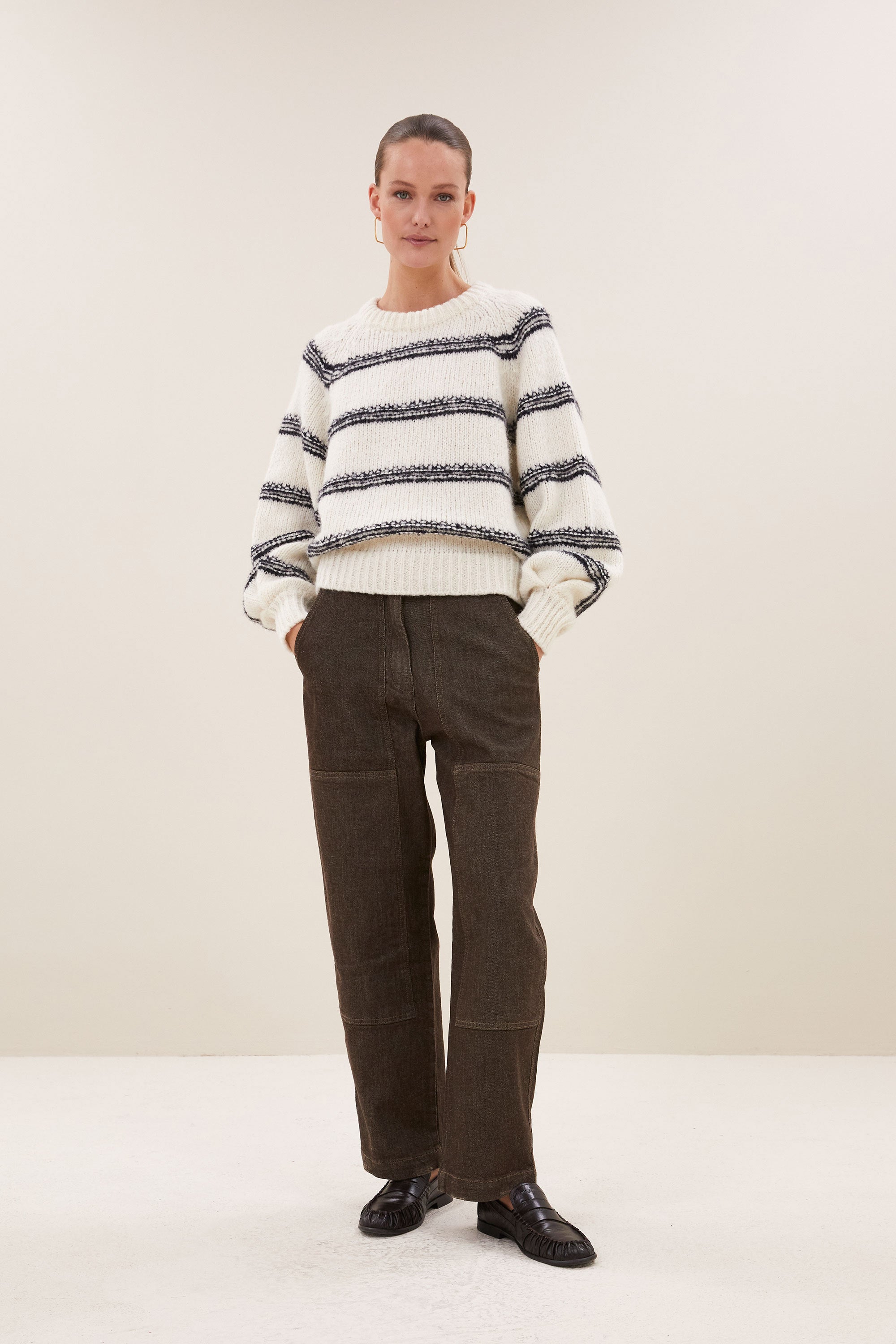 jenna worker jeans | dark brown