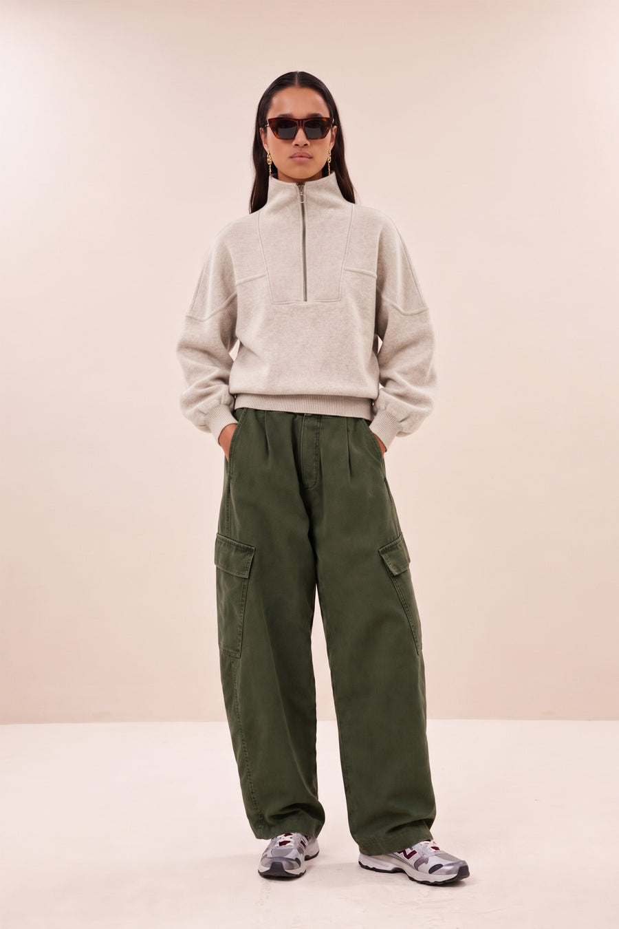 matcha heavy twill pants | dark olive