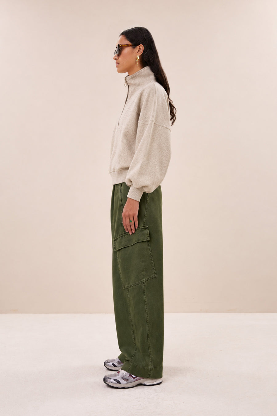 matcha heavy twill pants | dark olive