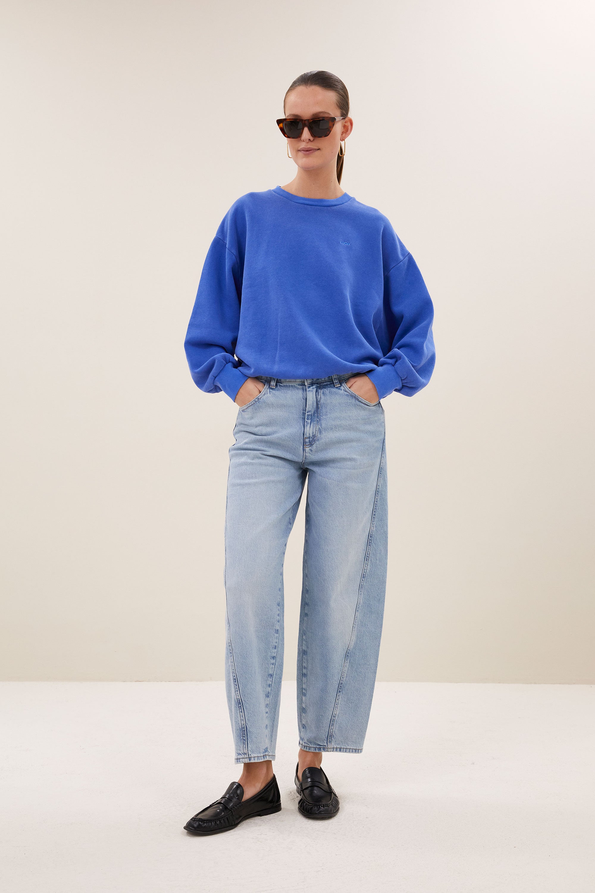 lili lucky sweater | azul blue