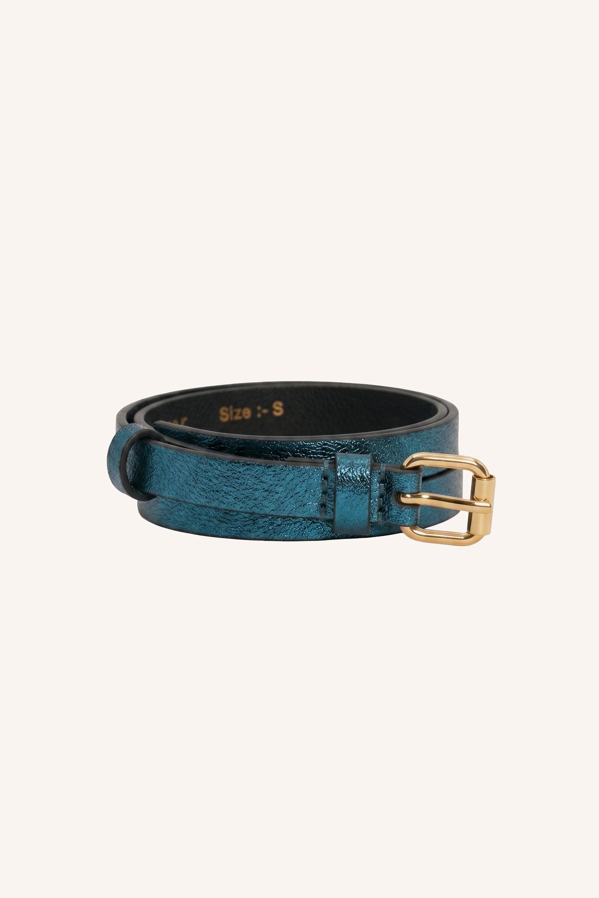 lovi metallic belt | oil green