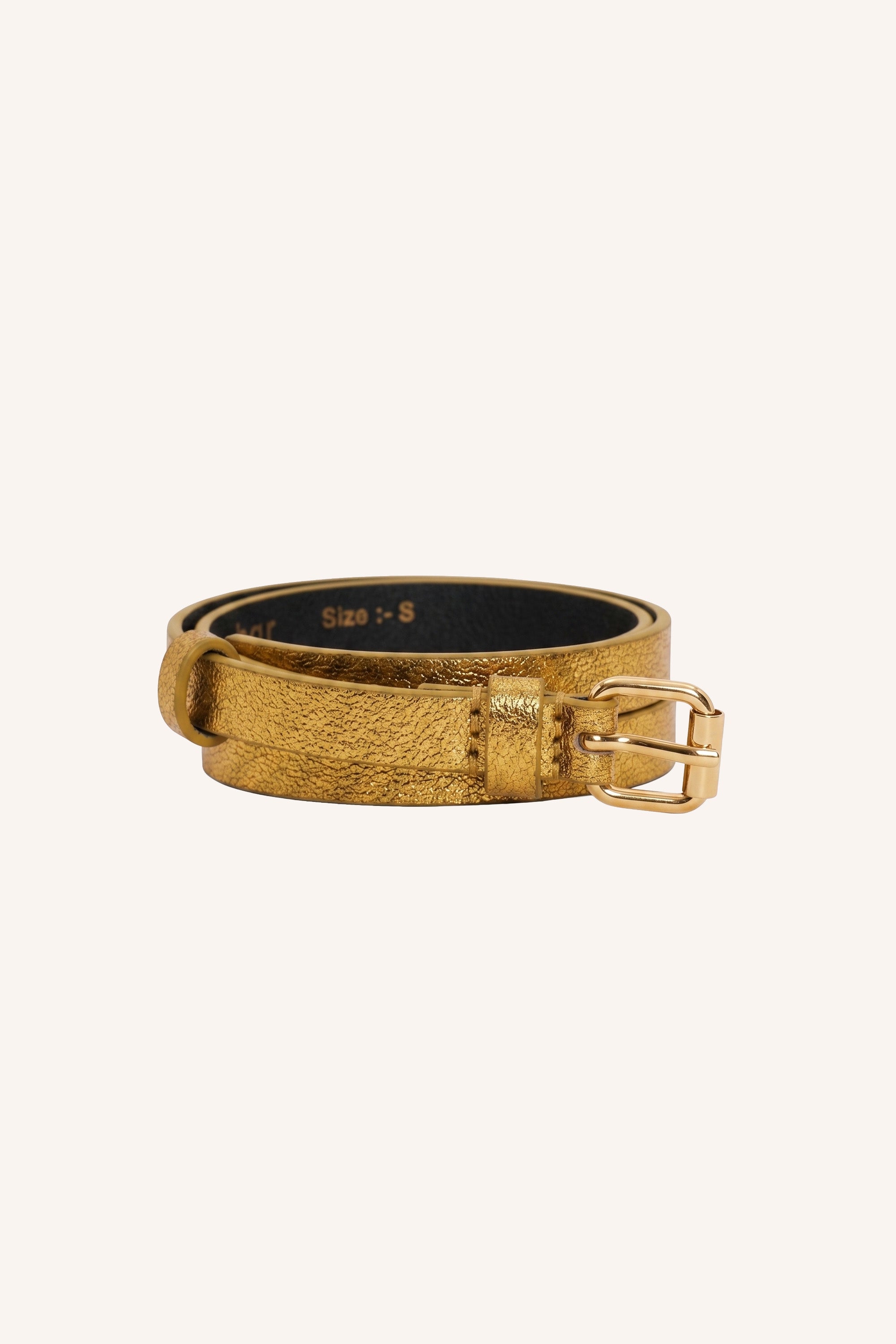 lovi metallic belt | gold