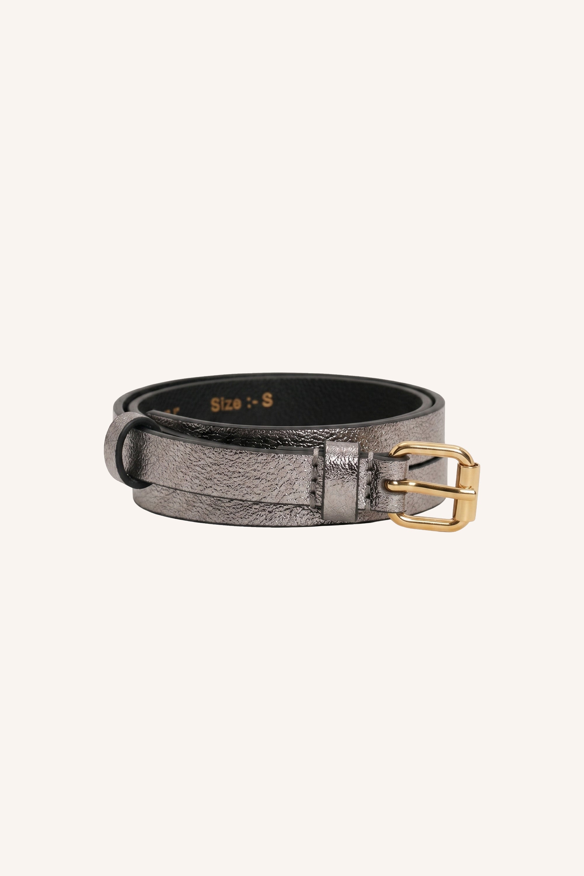 lovi metallic belt | silver
