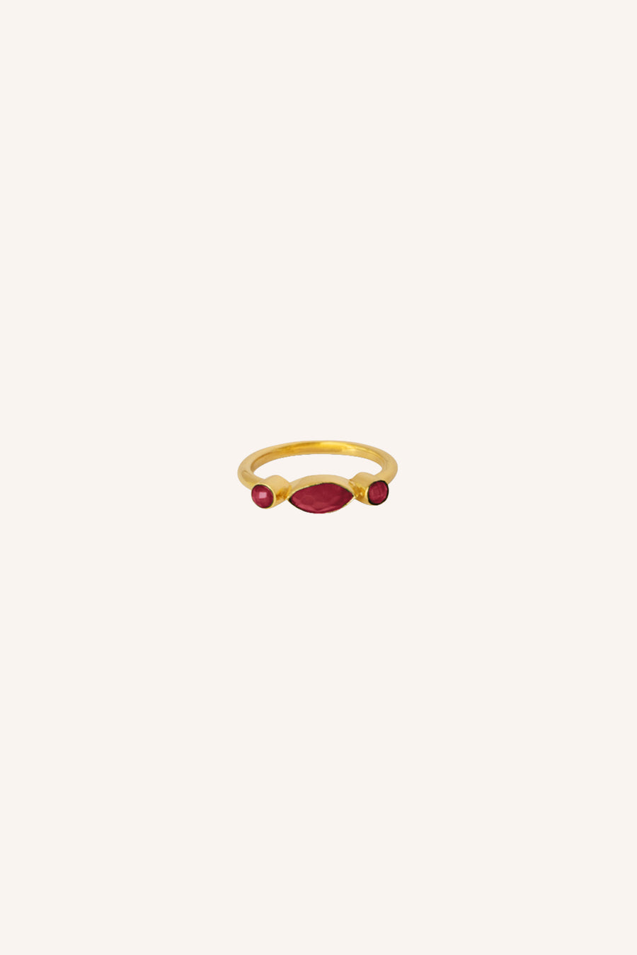 amaya-ring-poppy-red-gold plated-all-time classic-by-bar-productfoto