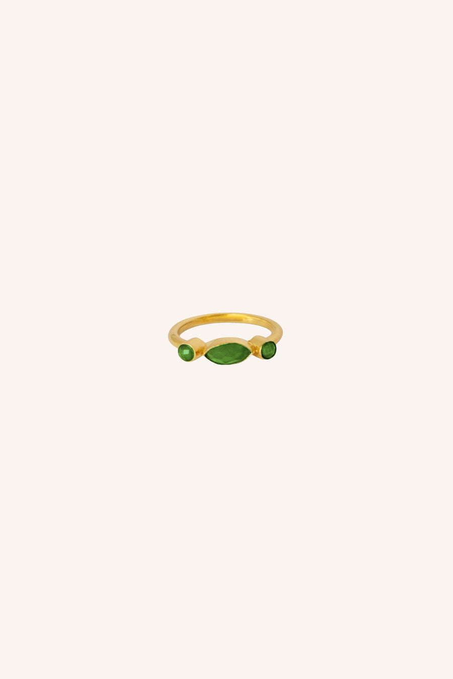 amaya-ring-emerald-green-gold plated-all-time classic-by-bar-productfoto