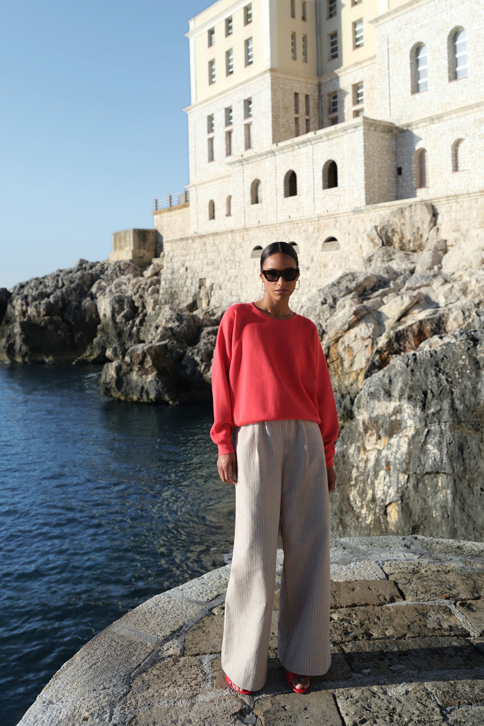 carrie sweater | poppy red