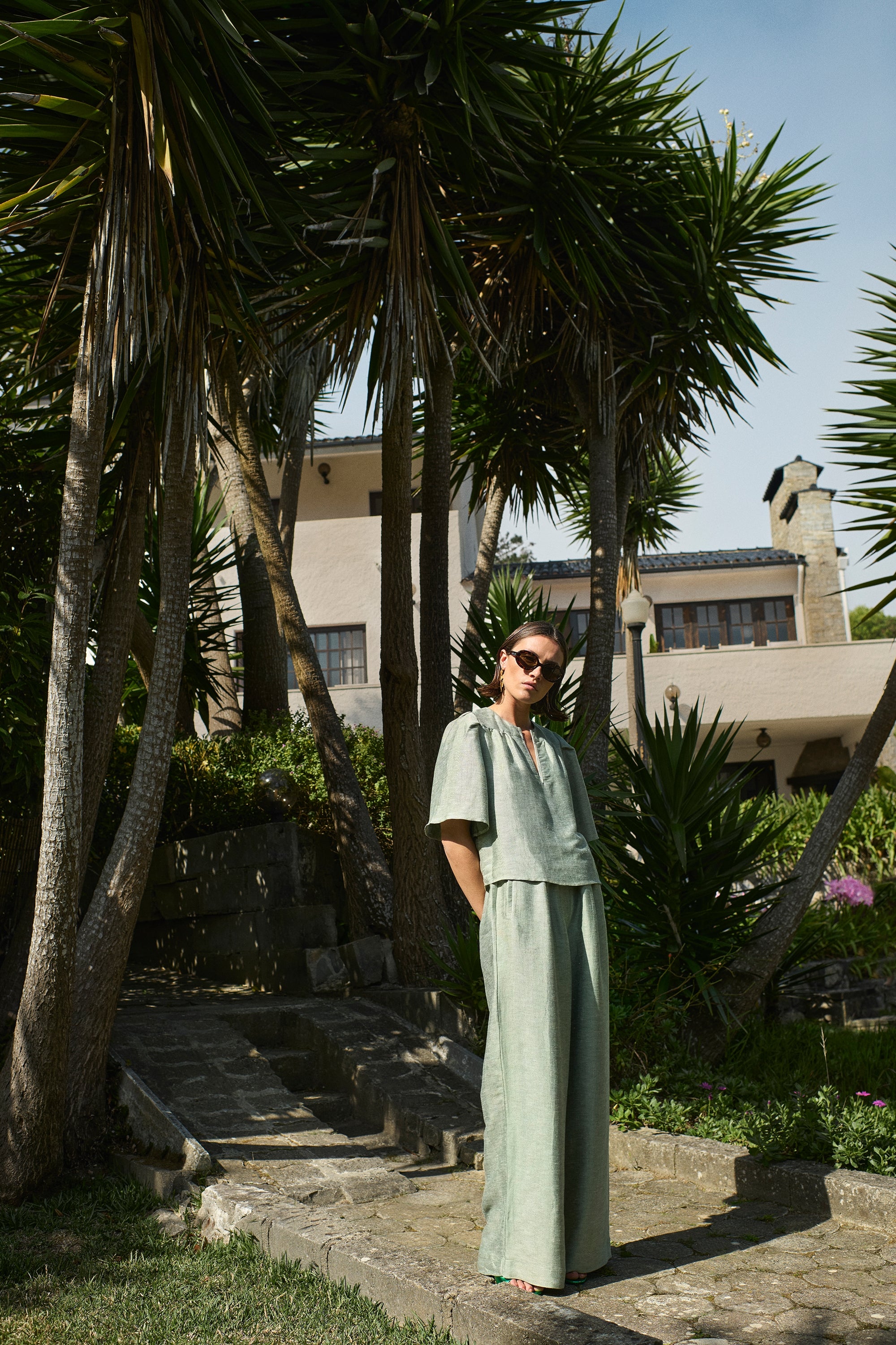 blake gloss blouse | light mint